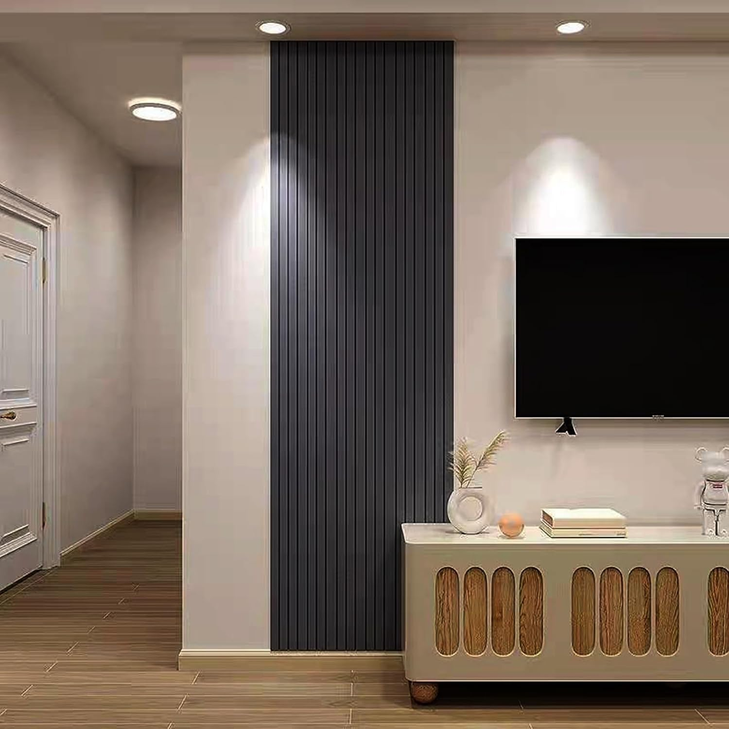 Large Cork Boards for Office, 47"X35" Felt Bulletin Board Tiles Pin Board for Walls Home Decor, Noise Reduction Boards, Panels for Photos Memos, 12-Pack, Black image number 2