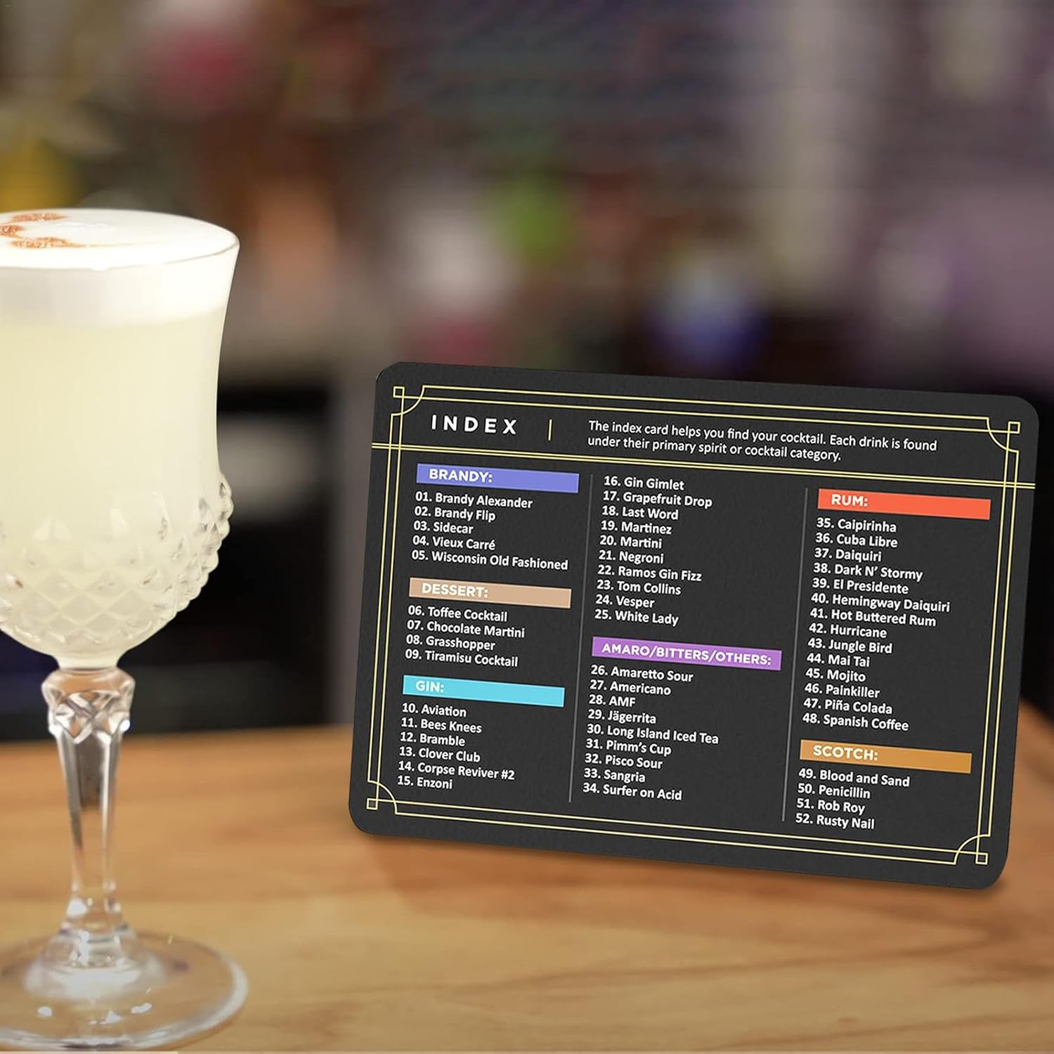 Cocktail Recipes - Mixed Drink Recipe Cards | Mixed Drink Flash Card Recipes, Step by Step Instructions, Mixing Guide, Ingredient List, B Supplies image number 3