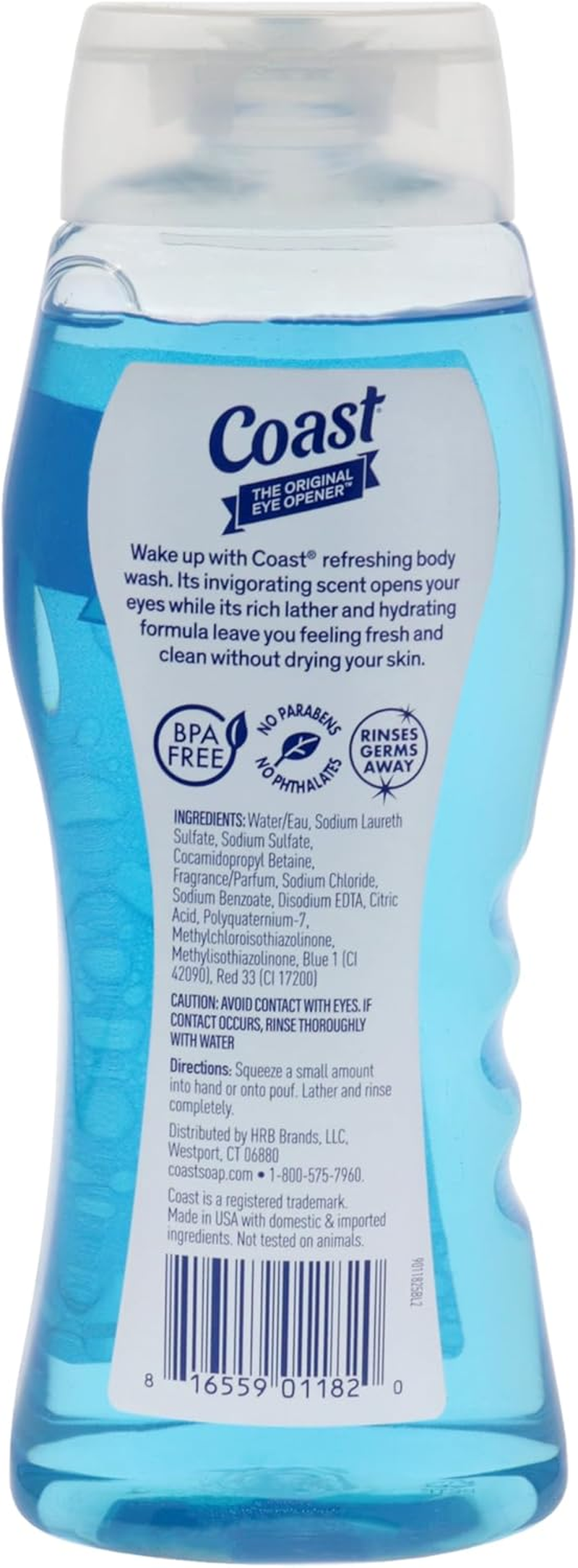 Coast 2-In-1 Hair and Body Wash - Rich Foamy Lather - Clean Rinsing Formula without Drying Out Skin - Dual Action - No Parabens or Phthalates - 18 Oz. image number 1