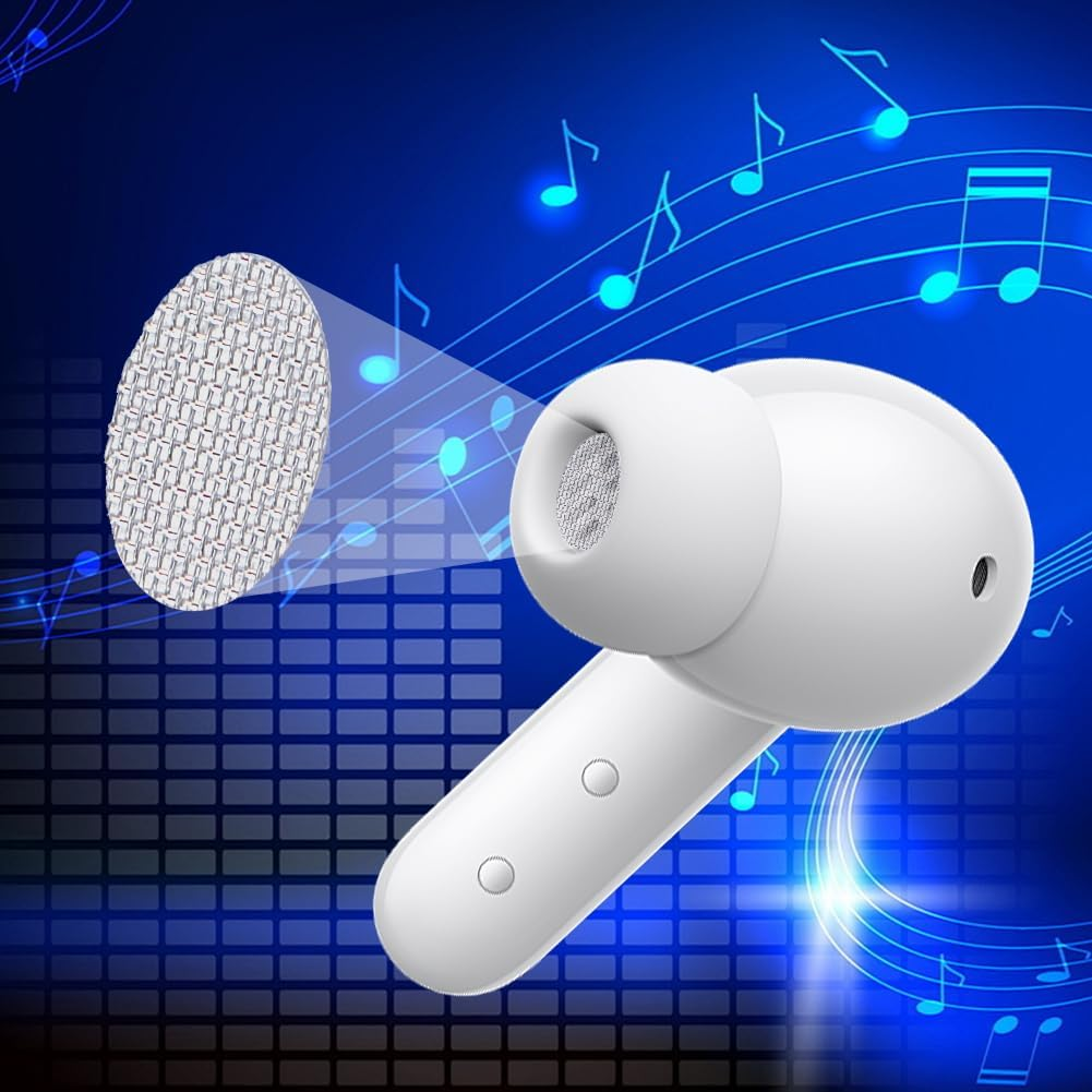 OLYCRAFT 80Pcs 4Mm Earbuds Filters Earphone Filter Mesh Silver Earphone Protective Filters Nylon Screen Earbud Filters with 1Pc Anti-Static Beading Tweezer for In-Ear Headphone Mesh Replacement image number 1