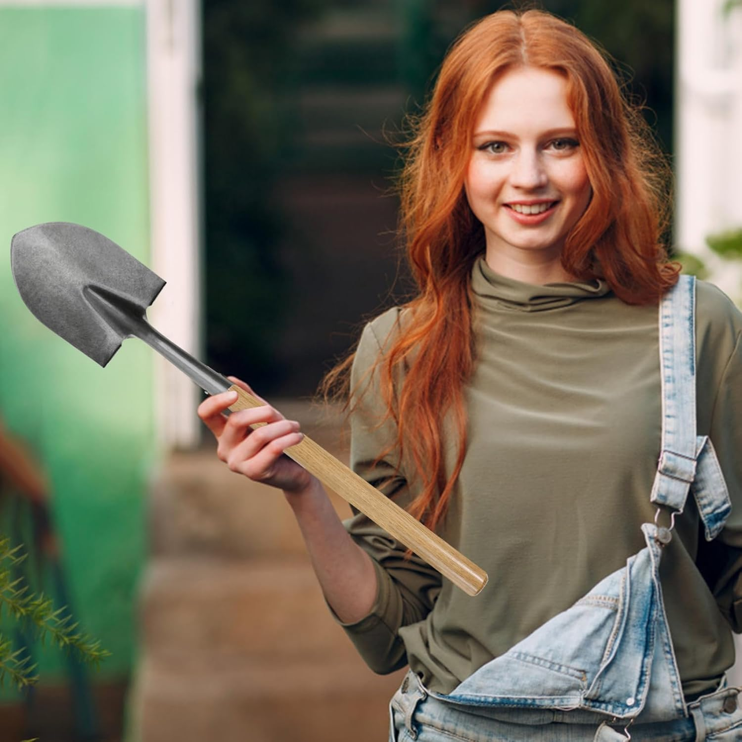 OKUMEYR Wooden Shovel Replacement Handle Solid Wood Thickened Farm Tool Handle for Gardening Agricultural Use Sturdy Wooden Rod Replacement image number 4