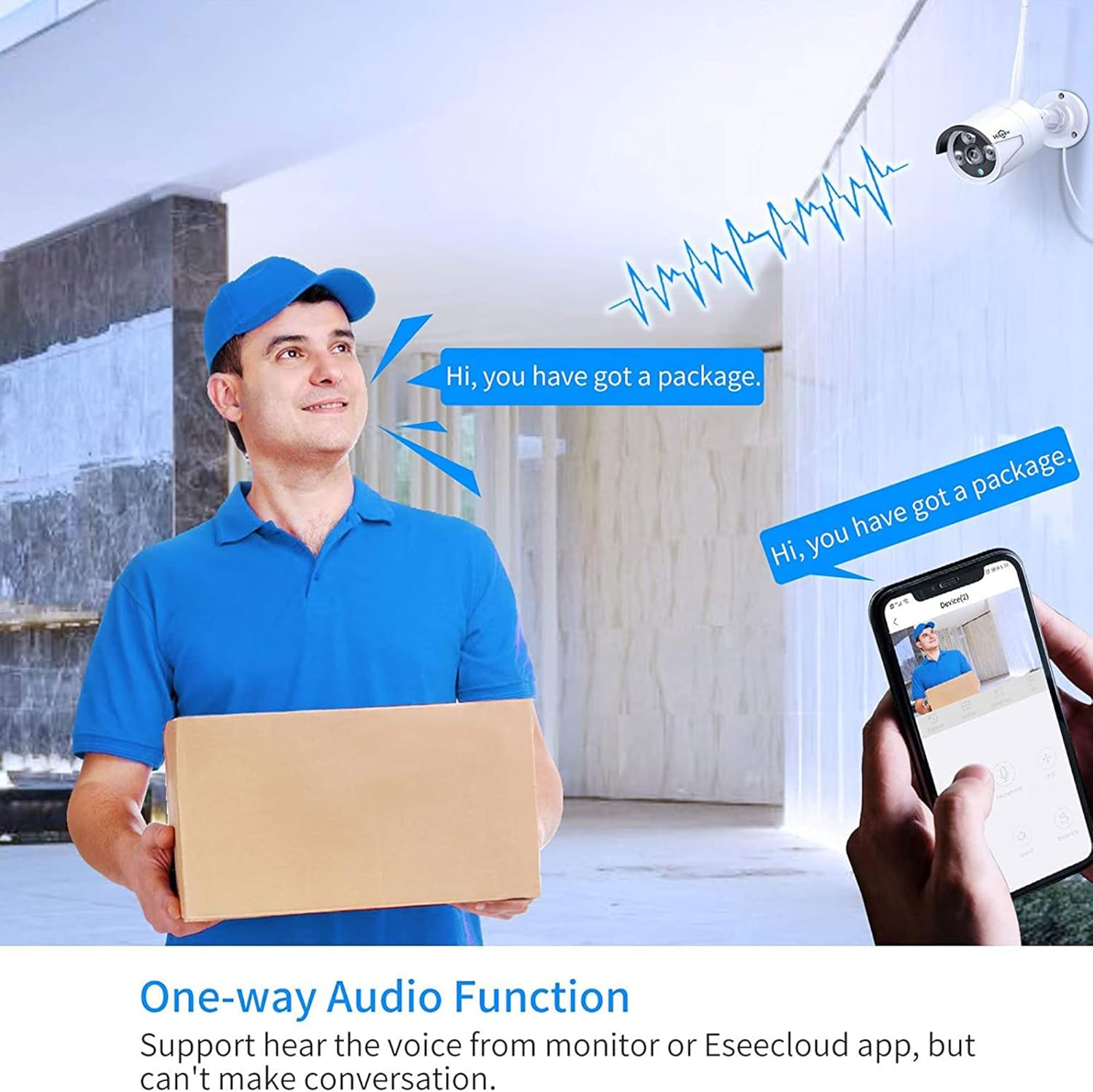 [16CH Expandable, 5MP] Hiseeu Home Security System, 2.4G/5G Wireless Wifi Pro 4K Full 12" LCD Monitor Built in NVR, 24/7 Recording, 3TB HDD, DC12V 5MP Outdoor Bullet Cameras, Night Vision, Waterproof - 3Mp+Ptz Cameras image number 3