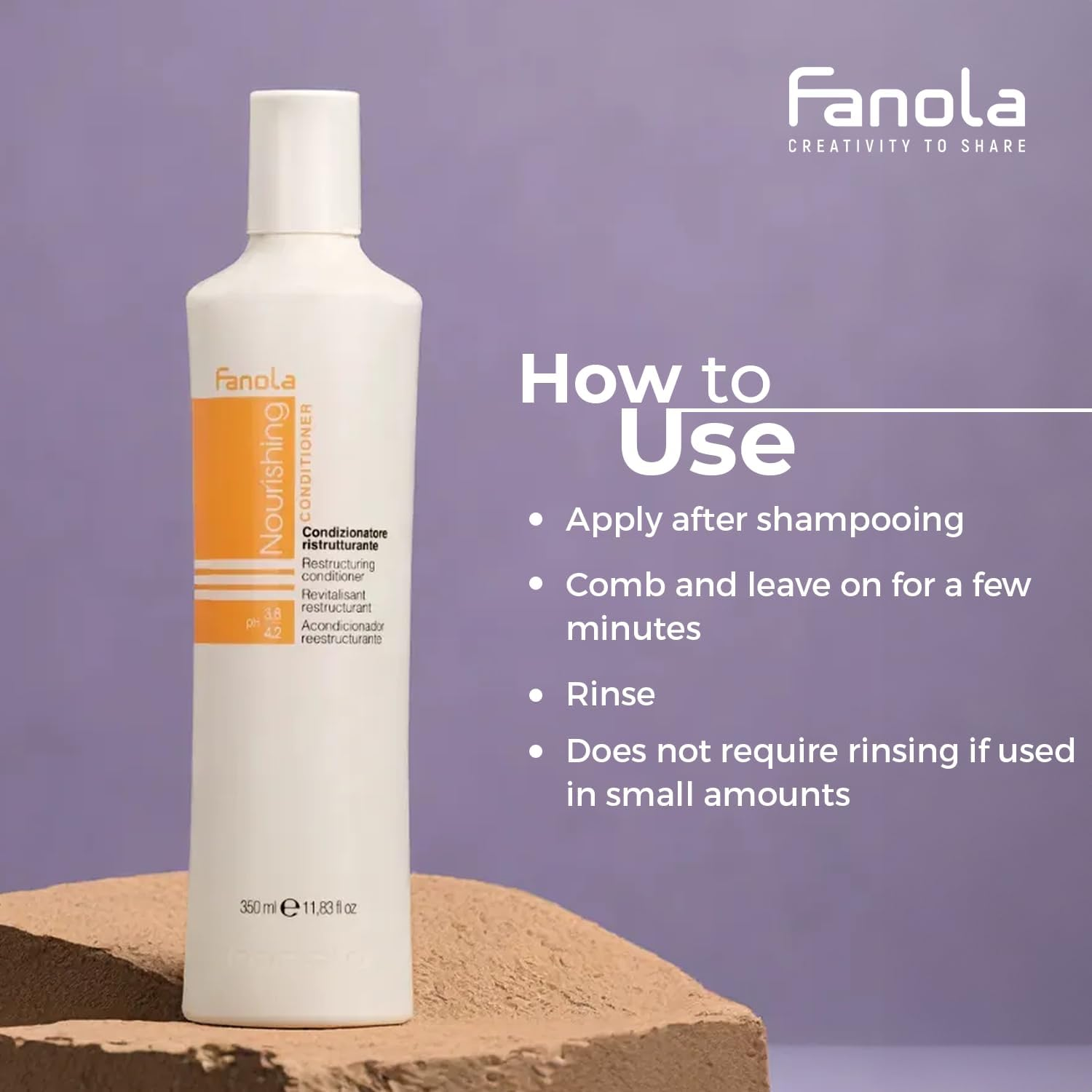 Fanola Nutri Care Restructuring Conditioner, 350Ml image number 2