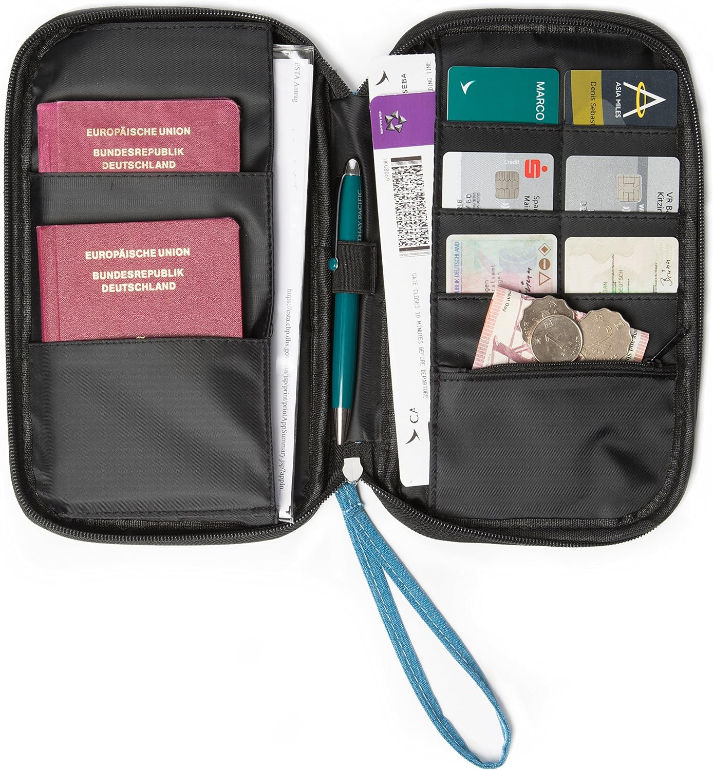 HOPEVILLE Travel Document Case with RFID Protection, High-Quality Travel Organiser and Document Case for All Travel Documents and Documents image number 1