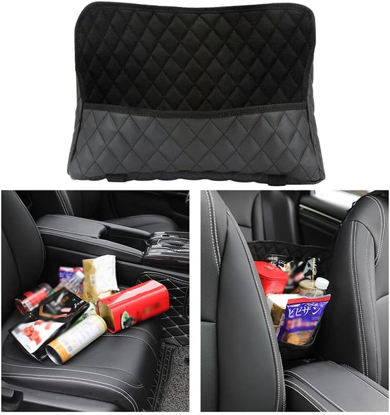 AIMALL Car Handbag Holder, Advanced between Car Seat Storage Bag Net Pocket Handbag Holder Organizer Bag, Black, 10.6 X 15.3 Inches image number 1