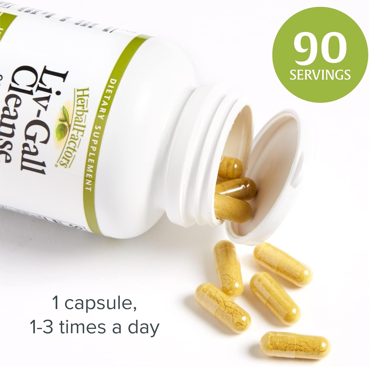 Natural Factors - Herbalfactors Liv-Gall Cleanse, Herbal Support for Liver & Gallbladder, 90 Capsules image number 3