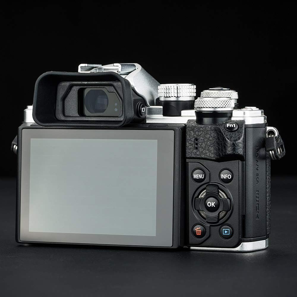 Soft Silicon Eyecup Eyepiece Eyeshade for Olympus OM-5 OM-D E-M10 Mark IV III II & E-M5 Mark III II Camera Viewfinder Replaces Olympus EP-16 EP-15 Eye Cup image number 1