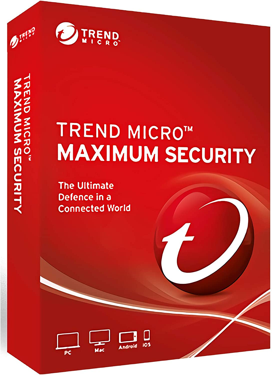 Trend Micro Maximum Security Latest Version, Support Cross-Version Upgrade 5 Devices 3 Years for PC, Mac, Android and IOS Product Key Card Windows7, 8.1 and 10
