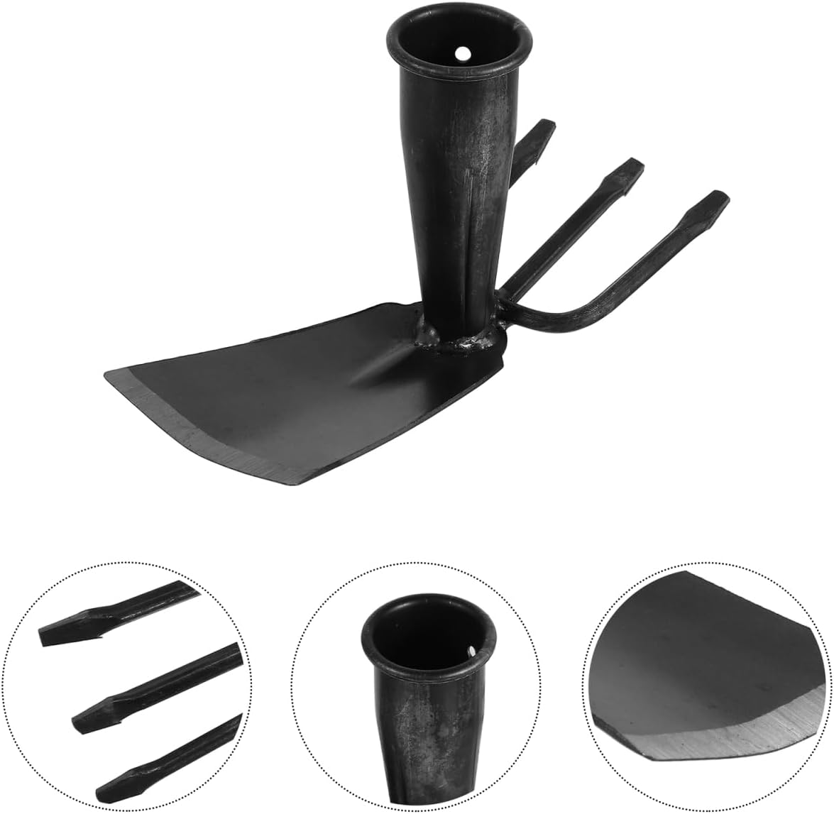 ARTIBETTER Hand Gardening Hoe and Rake Replacement - Carbon Steel Dual Head Tool for Weeding, Digging, and Soil Loosening - 8.07 X 4.25 X 2.95 Inches image number 6