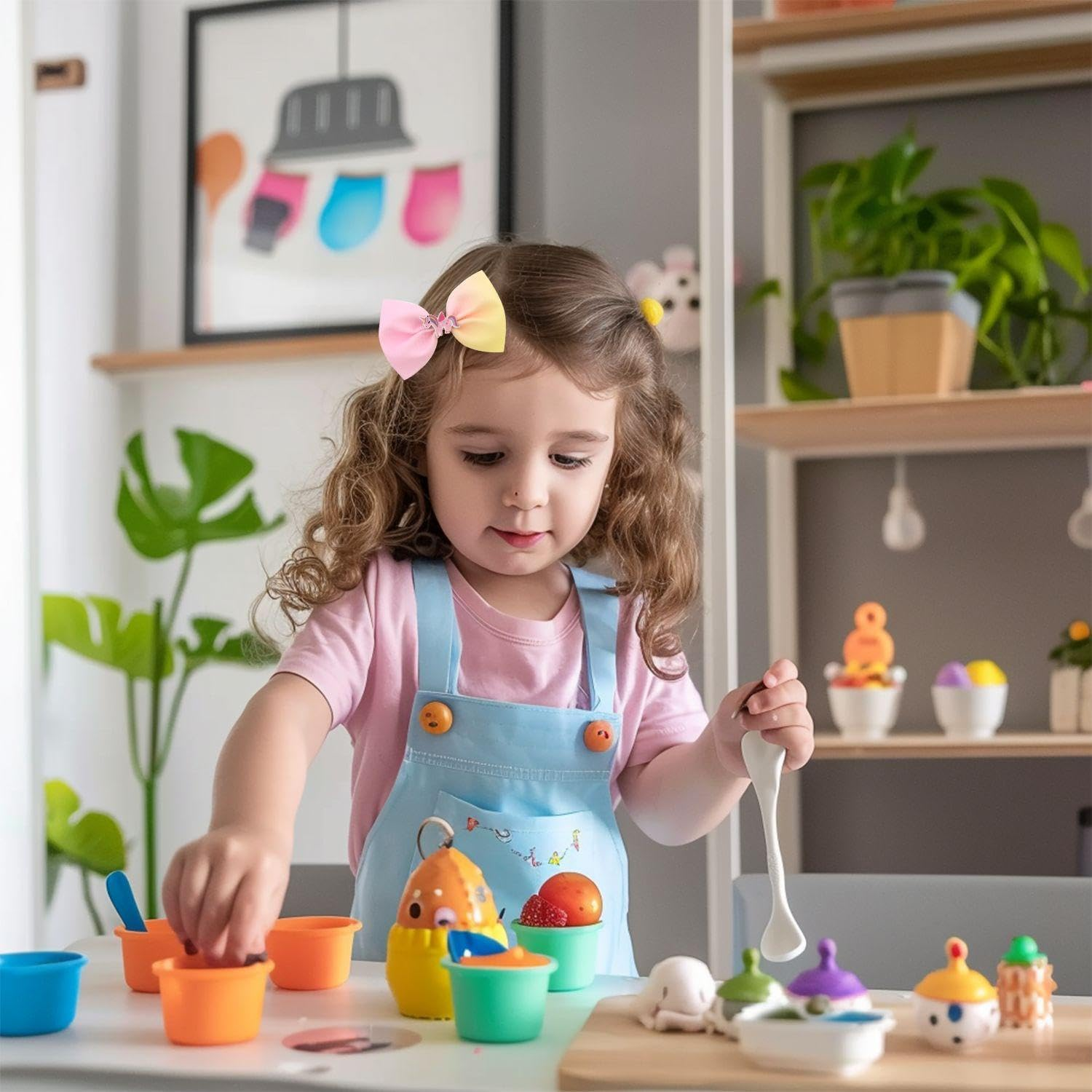 Pack of 6 Bughair Clips and 5 Pieces Daisy Hair Rings, Cute Hair Accessories, Girls Hairstyle Accessories, Hairstyle Decorations. image number 2