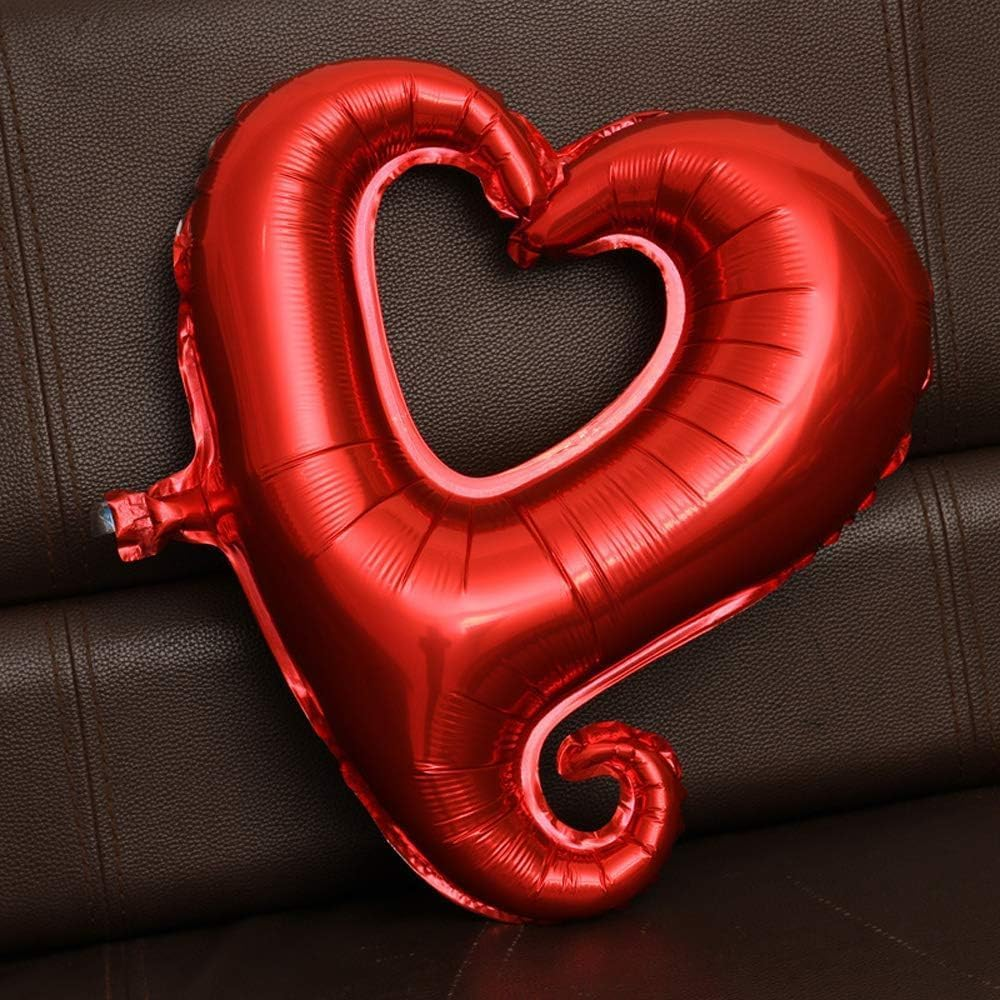 Red Heart Balloons, Heart Shape Foil Mylar Helium Balloon for Valentine'S Day Wedding Party Decorations 10 Pcs image number 6