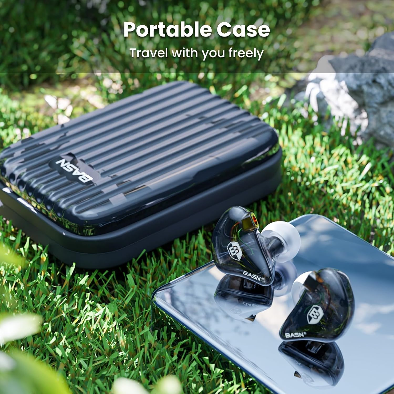 BASN Bsinger Professional in Ear Monitor Headphones, Dual Drivers MMCX IEM Earbuds with Mic, Clear Sound Hifi Earphones for Musicians Drummers and Stage (Black, MMCX) - Black,2-Pin image number 5