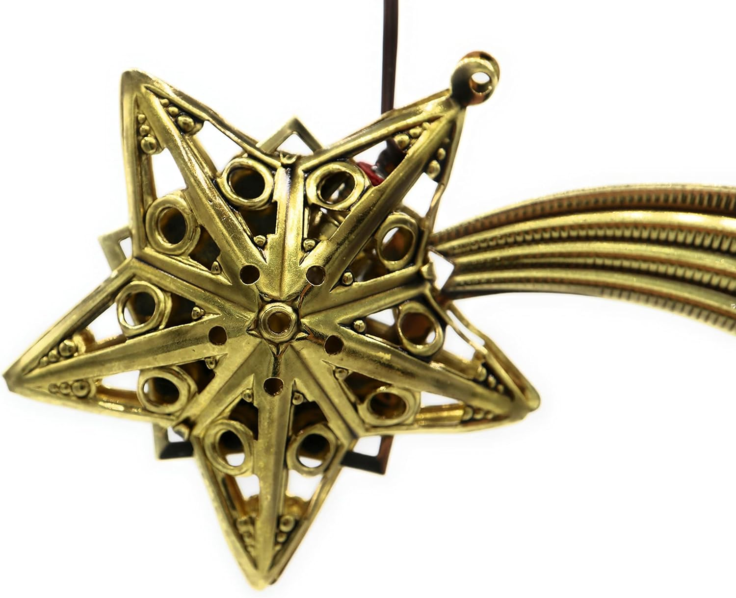 9542 Comet Star for Nativity Scene with Lighting Metal Warm White LED E 5.5-3.5 V (50 Mm, Dark Gold) image number 4