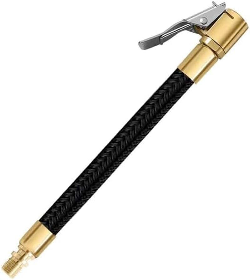 Tire Inflator Extension Tube Tyre Pump Quick Inflation Chuck Adapter Hose Quick-Inflation Clip Connector, 1Pc Tire Inflator Extension Tube Tyre Pump Quick Inflation Chuck Adapter Hose Connector image number 2