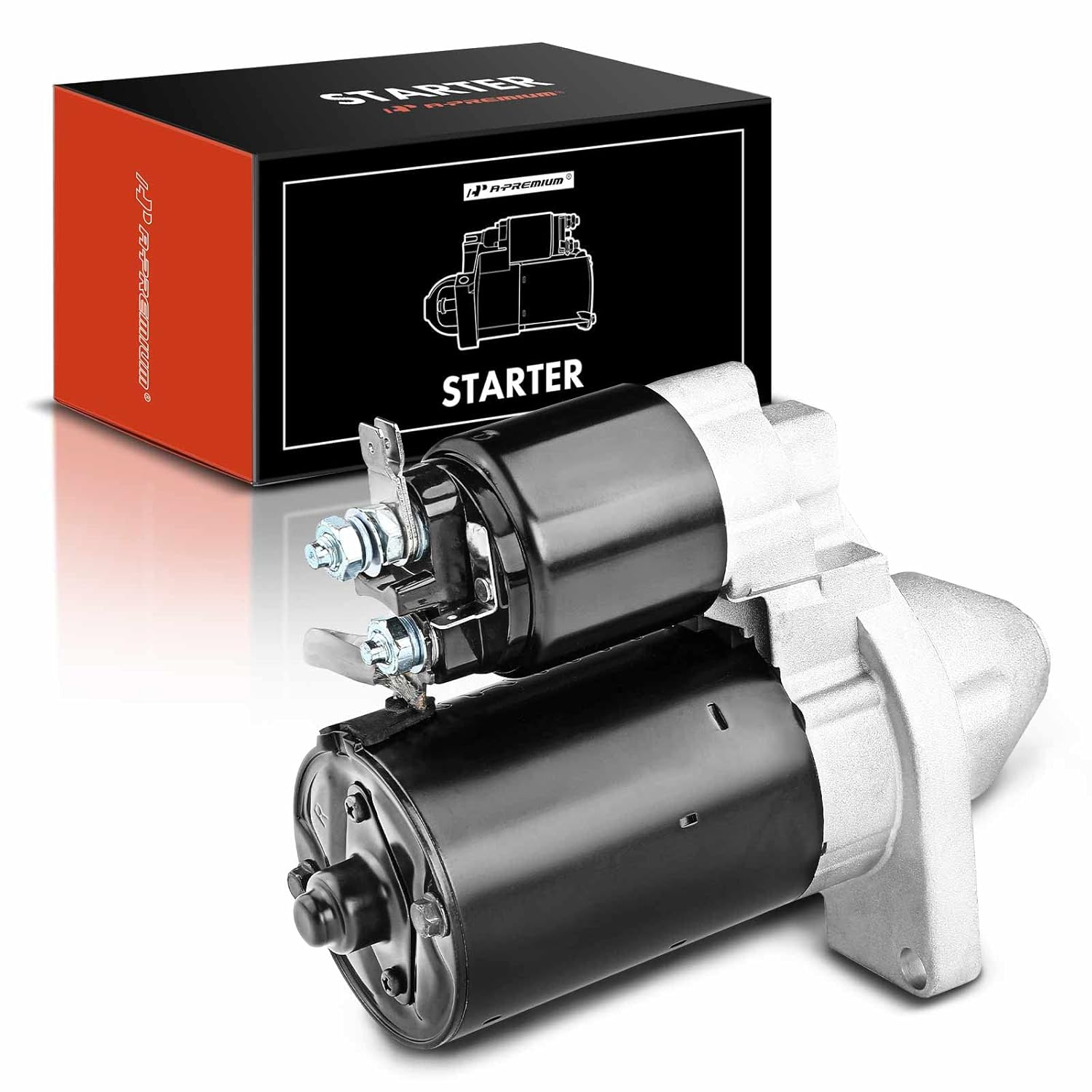 A-Premium Starter Motor Compatible with MG MGB 1968-1980 L4 1.8L, 12V 1.1KW 10 Teeth Clockwise, Replace# 70AB11000EB, 0986020021