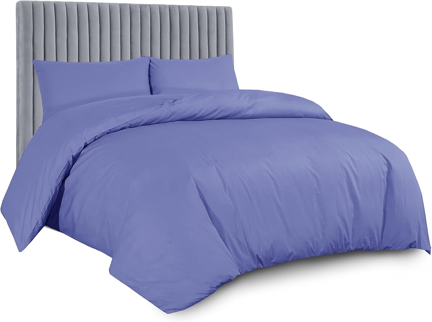 AATH COLLECTION Duvet Cover Set, Single to Super King Size Egyptian Cotton with Pillow Cases, 100% Long Staple Soft Cotton, Easy Closure (King, Black)