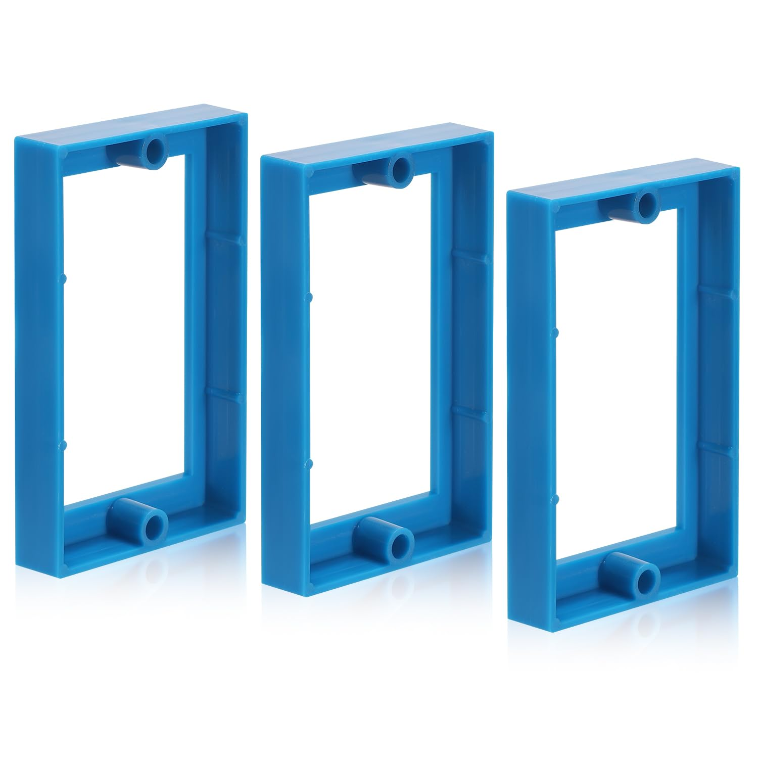 3 Pieces Electrical Box Extender Single Gang 1/2" Electrical Box Extender Junction Box Extender for Electrical Box and Electrical Outlet Switches (Blue) image number 1