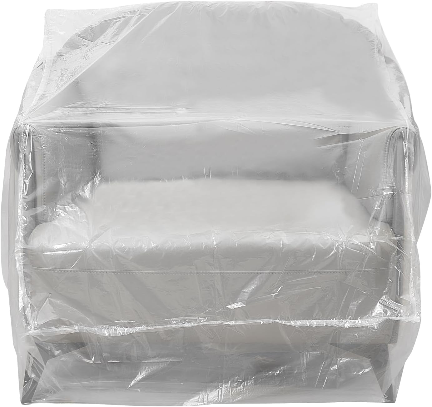 JDFHFGB 2Pcs Large Plastic Furniture Cover for Moving,Clear Waterproof,Anti-Cat Fur,Dustproof Couch Cover, Heavy Duty Chair & Recliner Protector Bag for Storage, Renovation, Transport (34X42X65Inch) image number 2