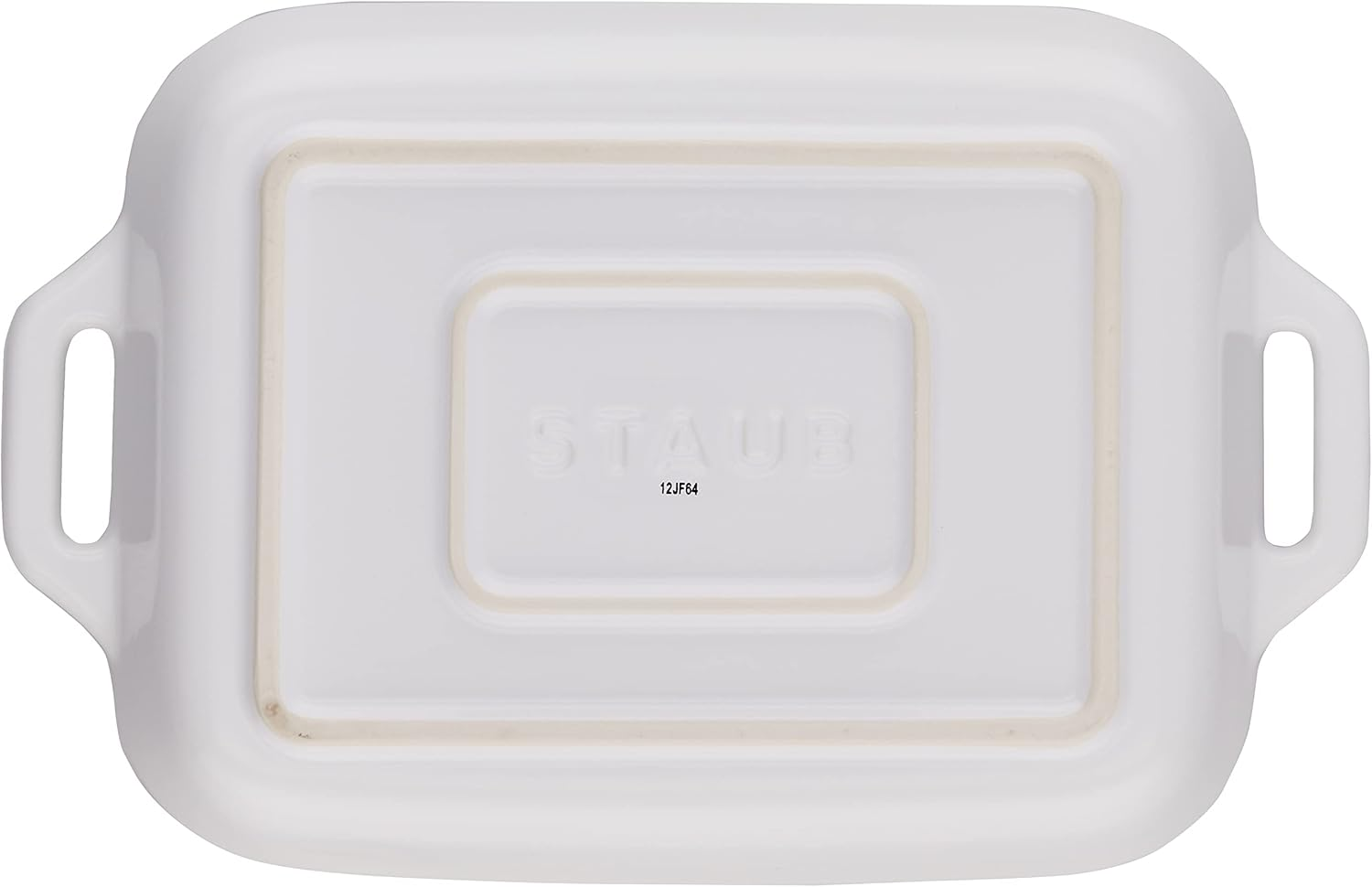 Staub Dish 40508-589 Rectangular Dish, White, 7.9 X 6.3 Inches (20 X 16 Cm), Ceramic Au Gratin Dish, Oven Safe image number 1