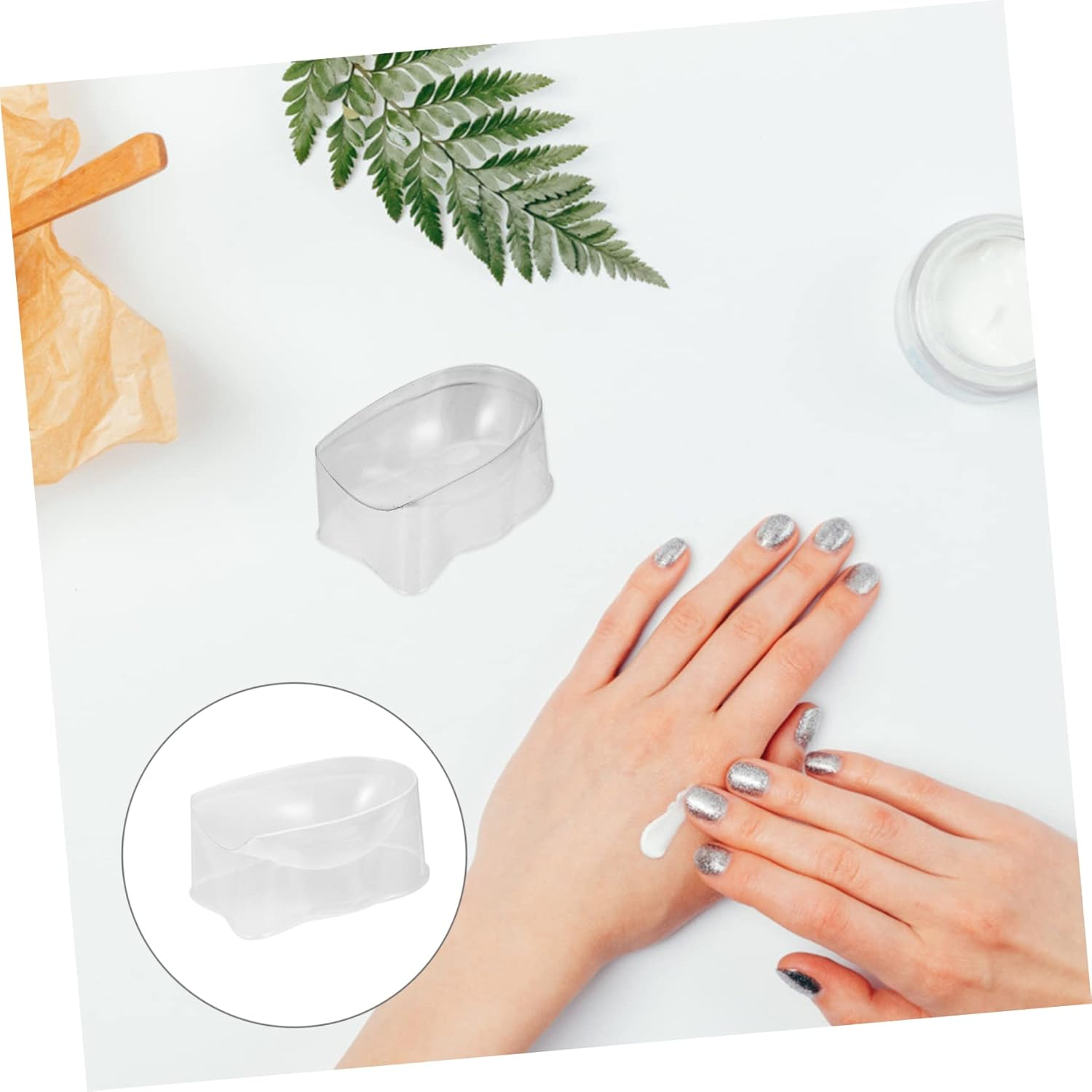 Healeved 30Pcs Dip Powder Tray Nail Powder Container Portable Storage Box for Manicure Nail Art Tool