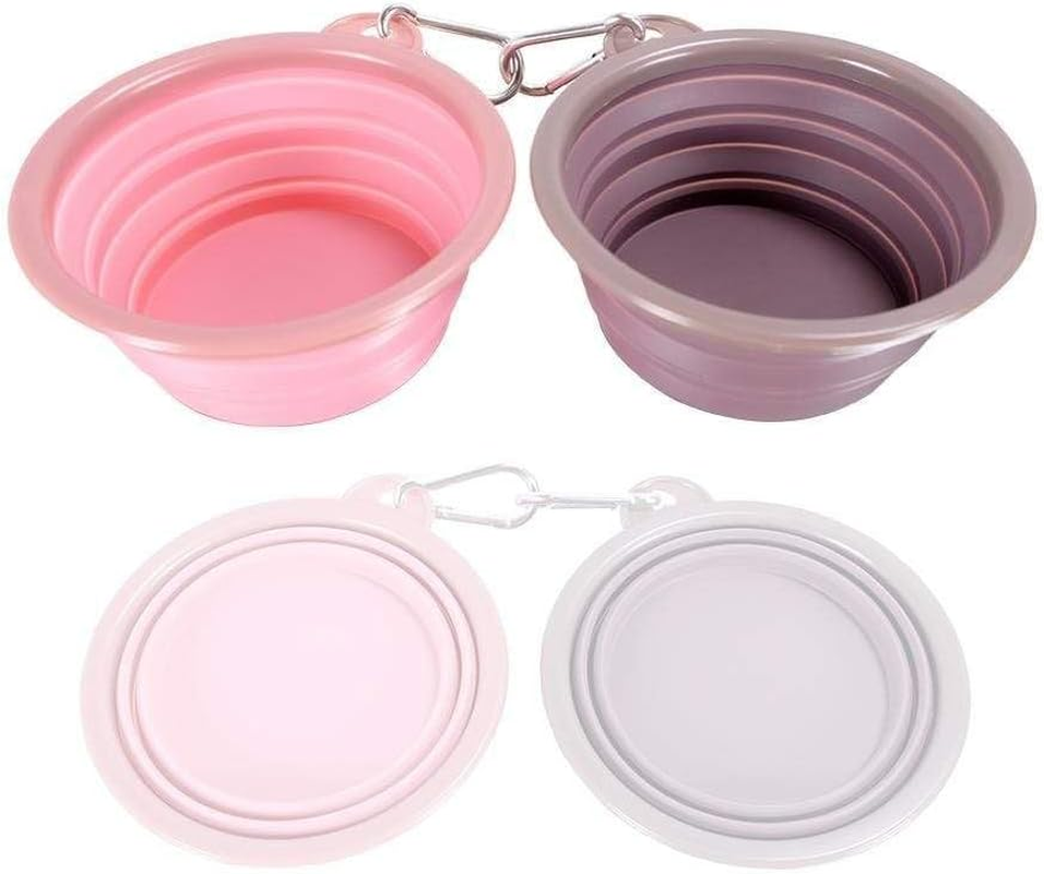 Ibiyaya Quick Bite Collapsible Dog Bowl, Pink image number 6