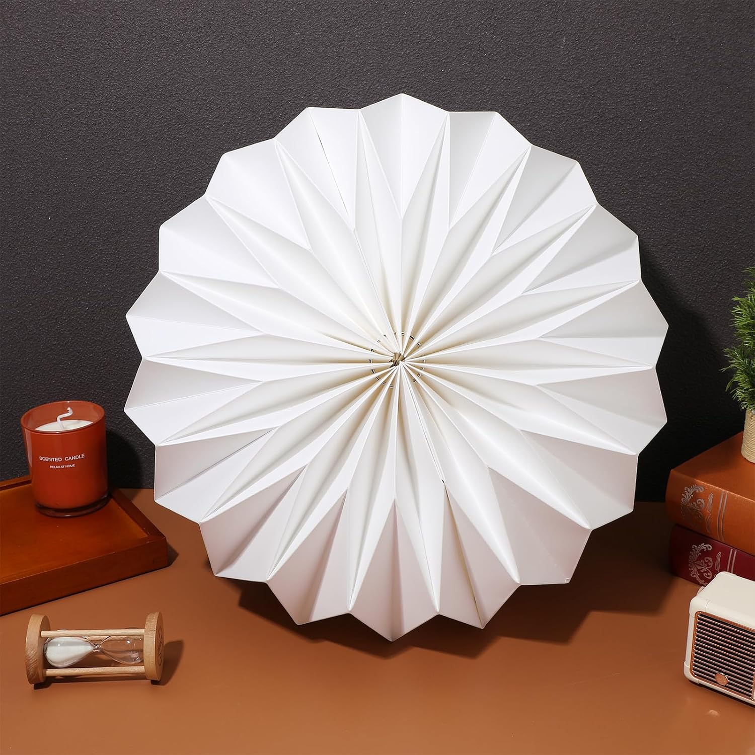 Ibasenice Magnetic Origami Lampshade Light Cover Accessory for Indoor Ceiling Pendant Lamp Easy to Install Decorative Light Shade for Living Room and Bedroom image number 3
