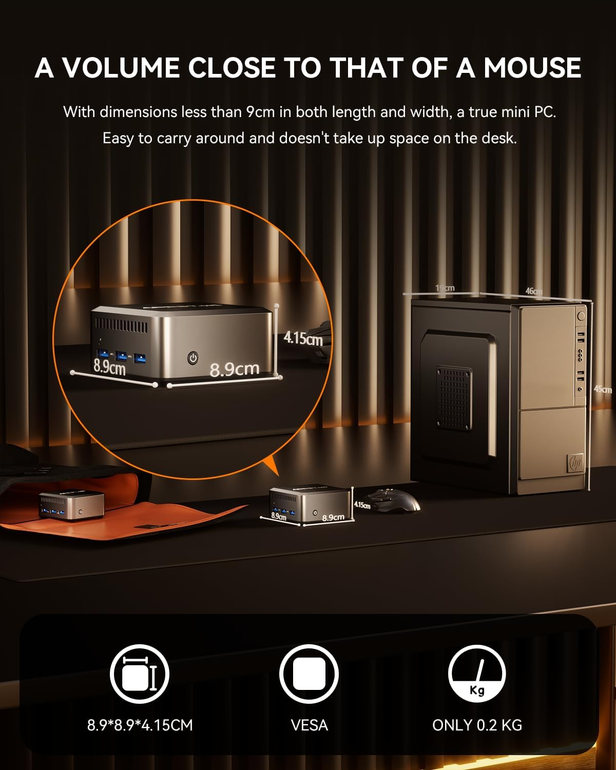 Mini PC N150 W11 PRO, Mini Desktop Computer with LPDDR5 12GB RAM 256GB M.2 2242 SSD, Mini Computer 4K Triple Display/Dual 2.5G Lan/Wifi5/Bt5 for Office/Business image number 5