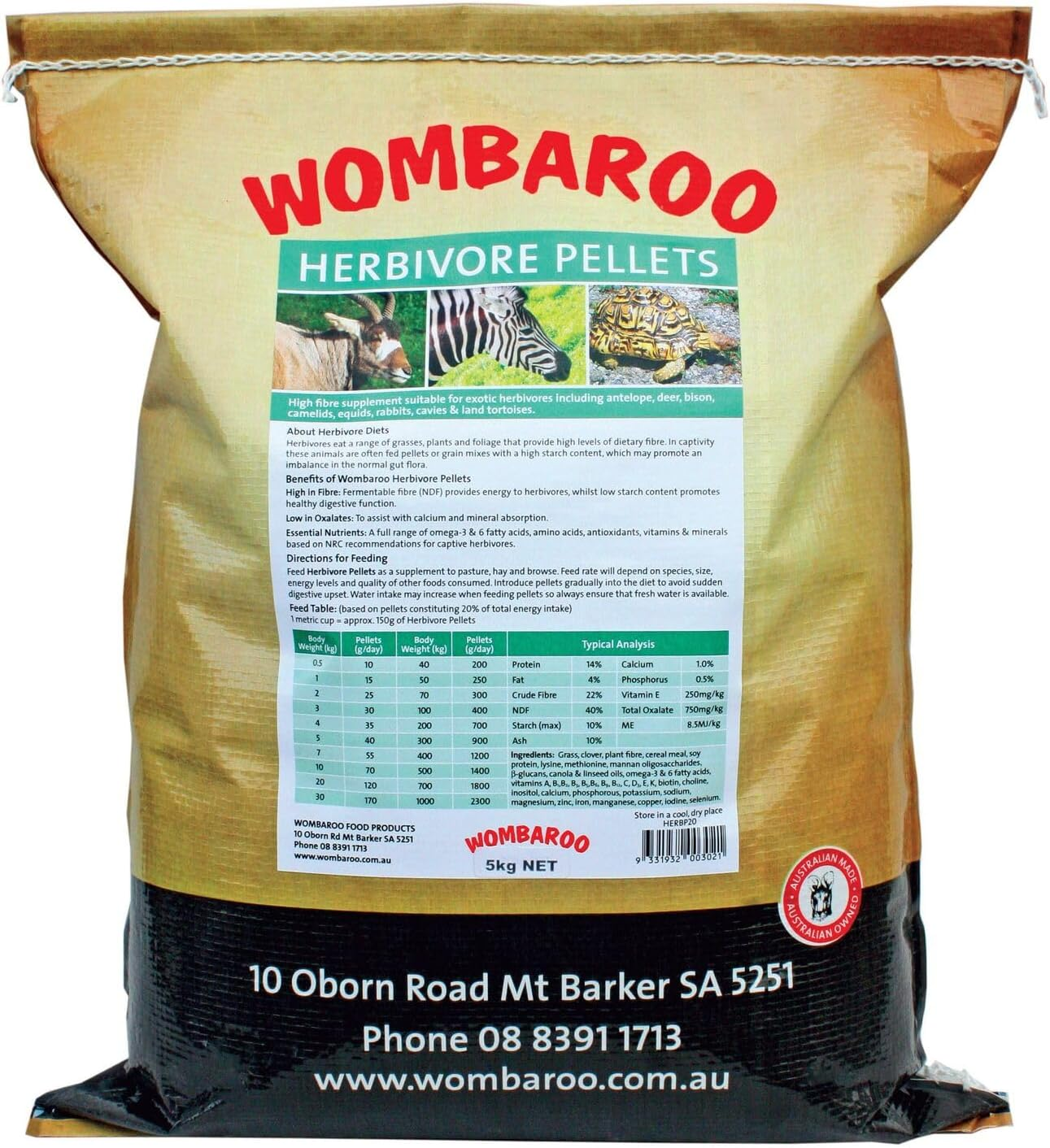 Wombaroo Herbivore Pellets Supplement 5 Kg