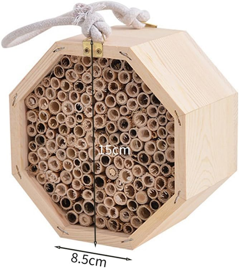 Wooden Insect Bee Bug House Natural Eco-Friendly Wood Insect Hotel Garden Nest Easy Installation Beautiful Easy Care Easy Install image number 3