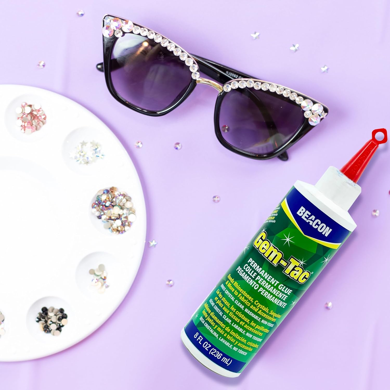 Gem-Tac 59 Ml Medium Dries Bottle, Clear, White image number 6