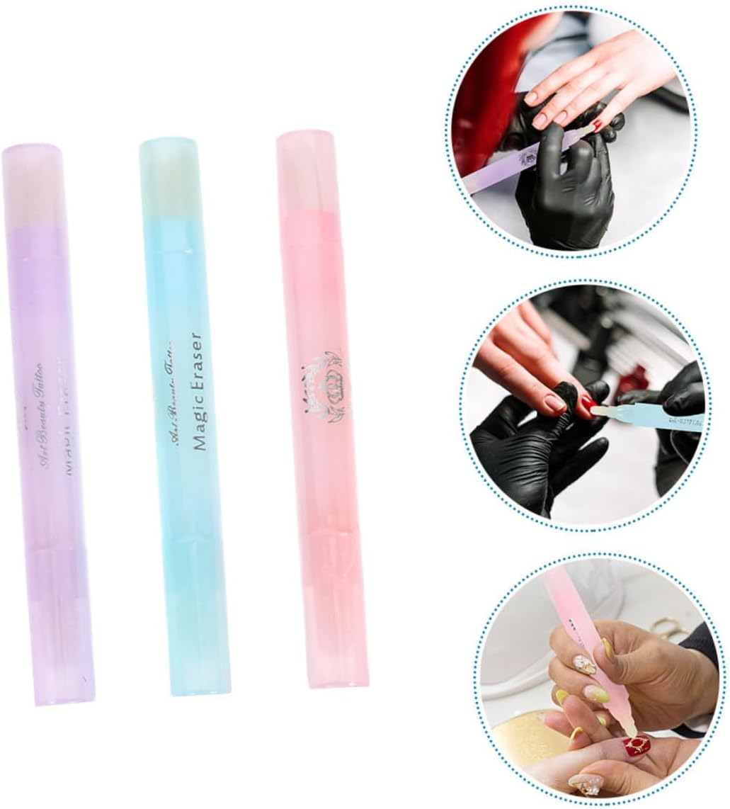 MALUGOGO 3Pcs Refillable Nail Polish Corrector Pens for Women Precise Manicure Tools with Cotton Tip for Nail Polish Edge Cleanup and Home Use image number 6