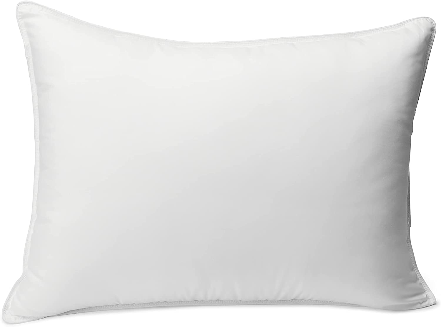Amazon Basics down Alternative Bed Pillows, Medium Density for Back and Side Sleepers - Standard, 2-Pack,White image number 4