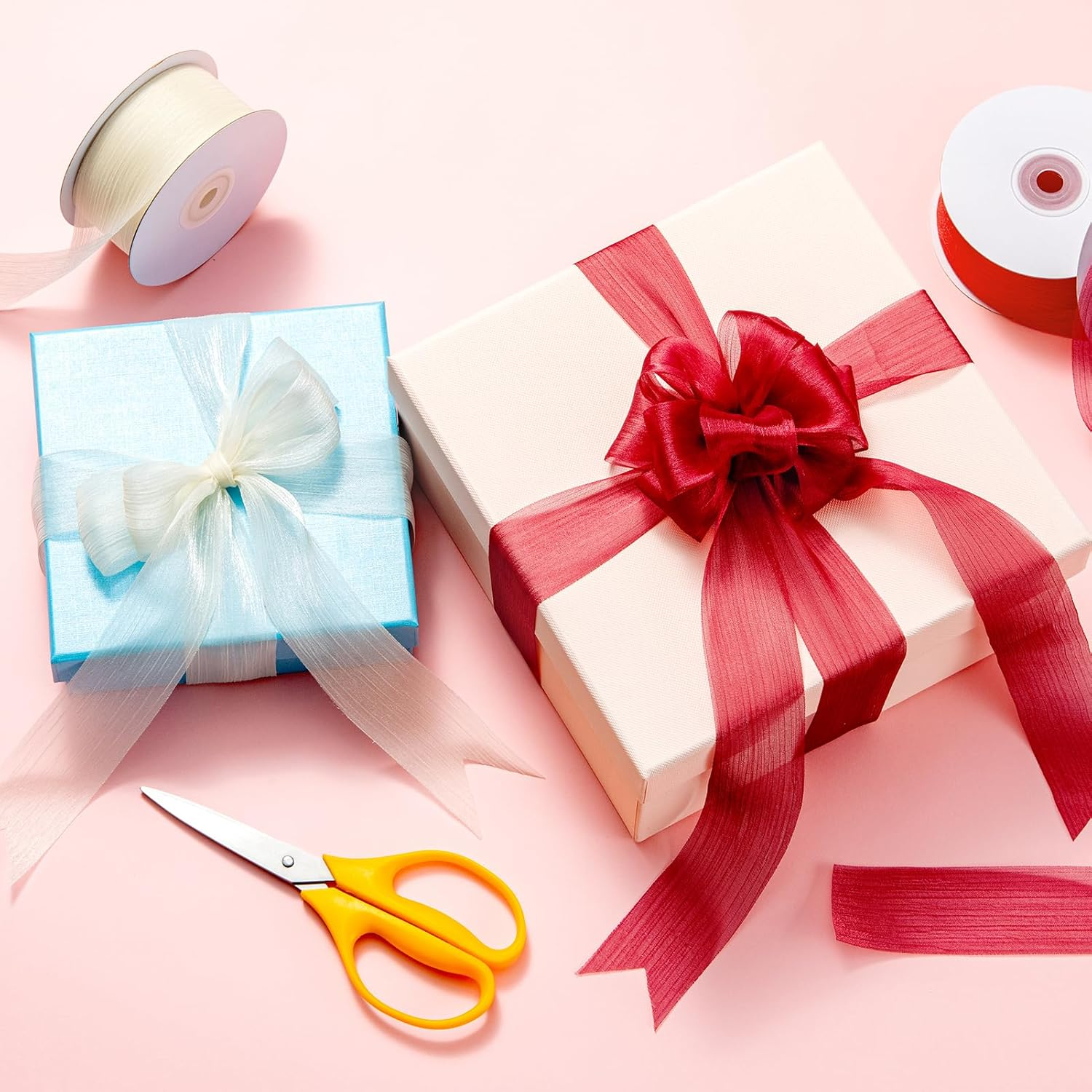 Gift Ribbon Chiffon Ribbon Wedding Ribbons for Gift Wrapping 1.5 Inch X 25 Yard Dark Green image number 6