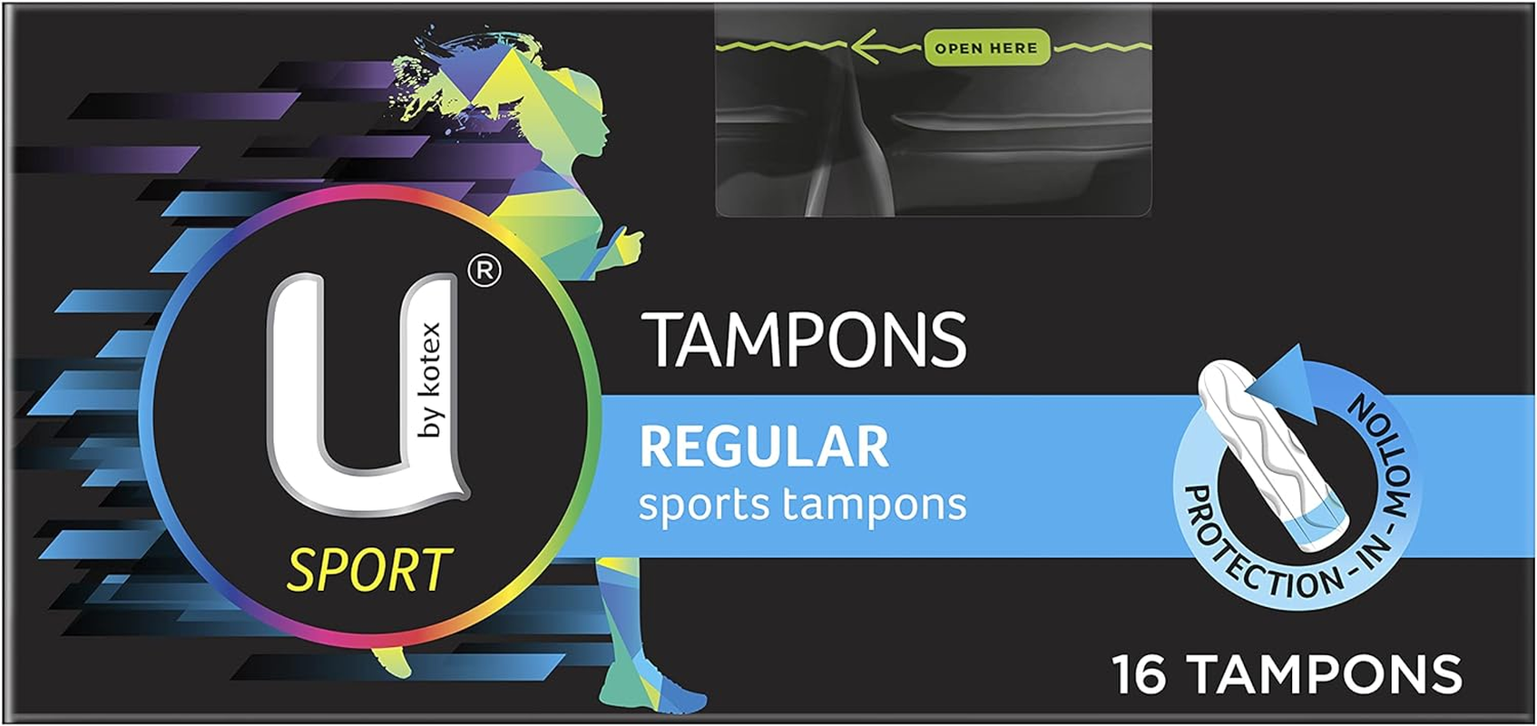 U by Kotex Sport Tampons Regular 16 Pack image number 3