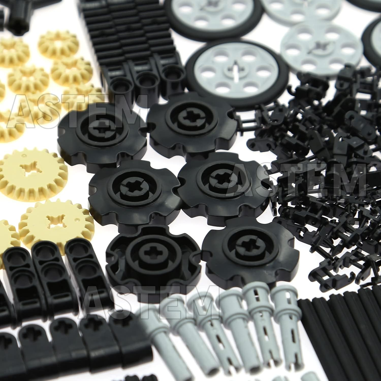398 Technic Parts Group EV3 Replacement Building Block Parts Regular-Sized Mechanical Parts Include Gear,Axle,Tooth Gear.