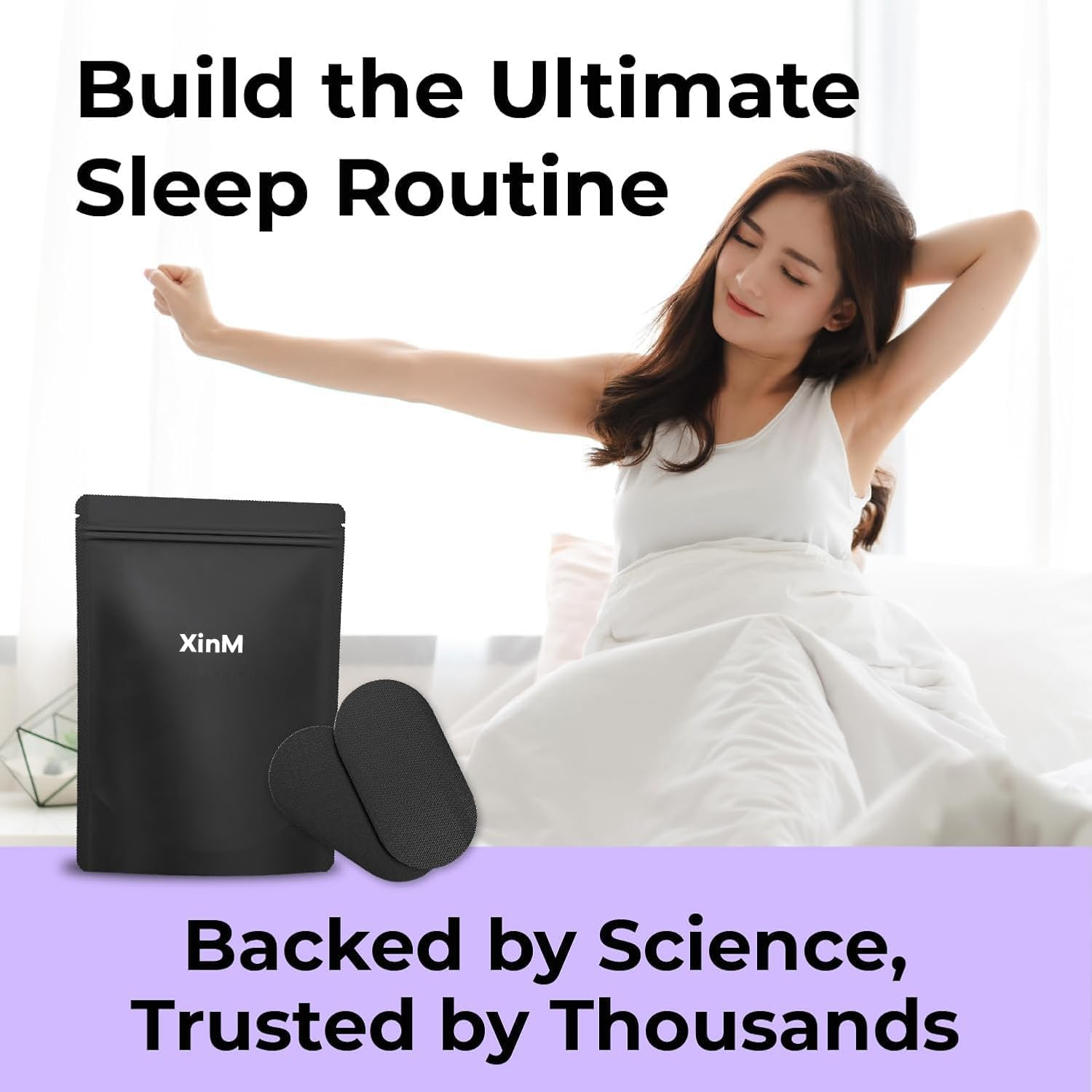 Mouth Tape for Sleeping, Sleep Strips anti Snoring Devices & Snore Reducing Aids - Improve Sleep Quality - 100% Hypoallergenic Sleep Tapes (90 Count) image number 6