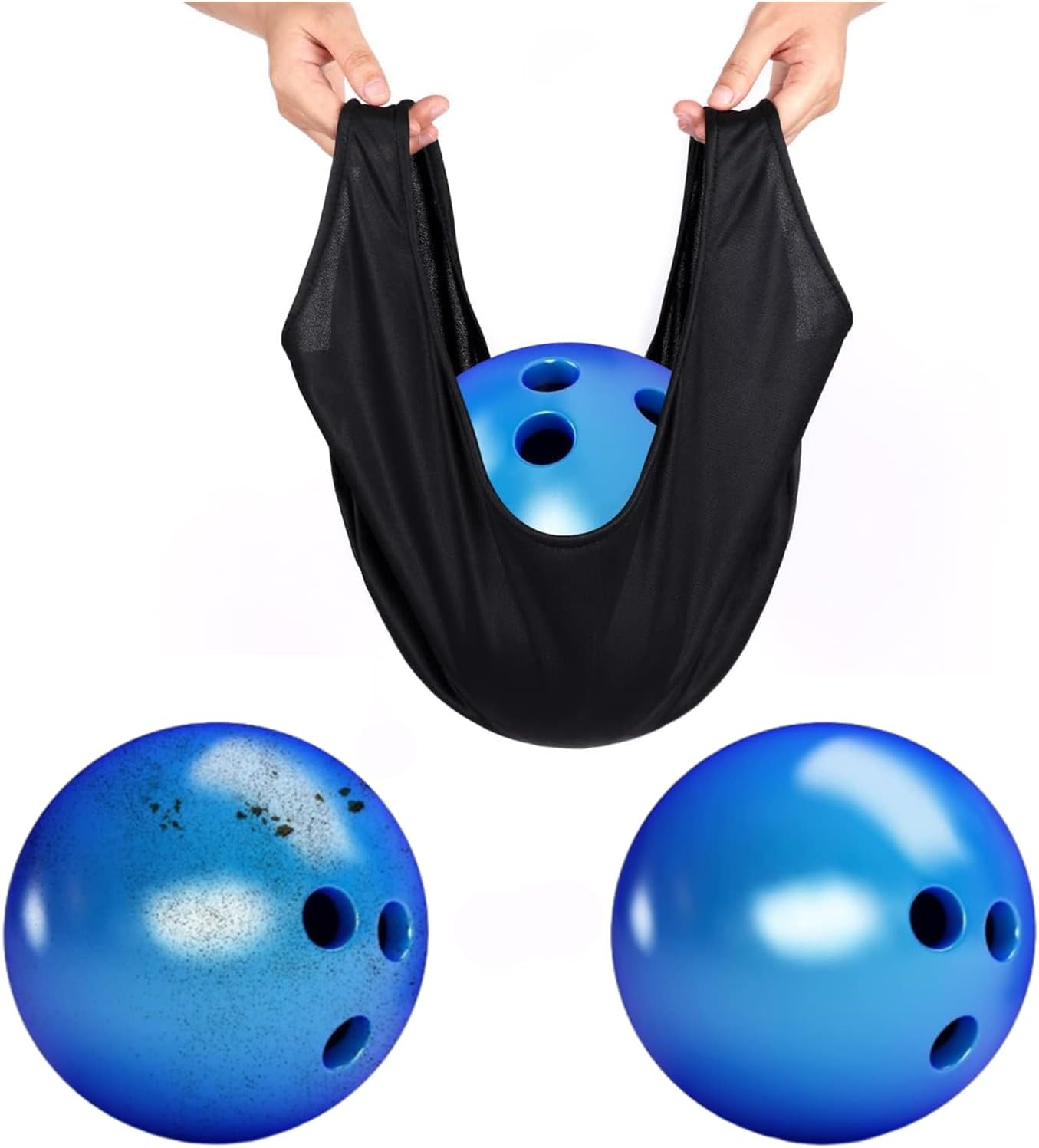 Bowling Ball Cleaning Bag, Bowling Towels Bowling Bowling Cleaner Towel Lightweight High Flexibility Organizer Carrier Portable Bowling Polisher Bag image number 3