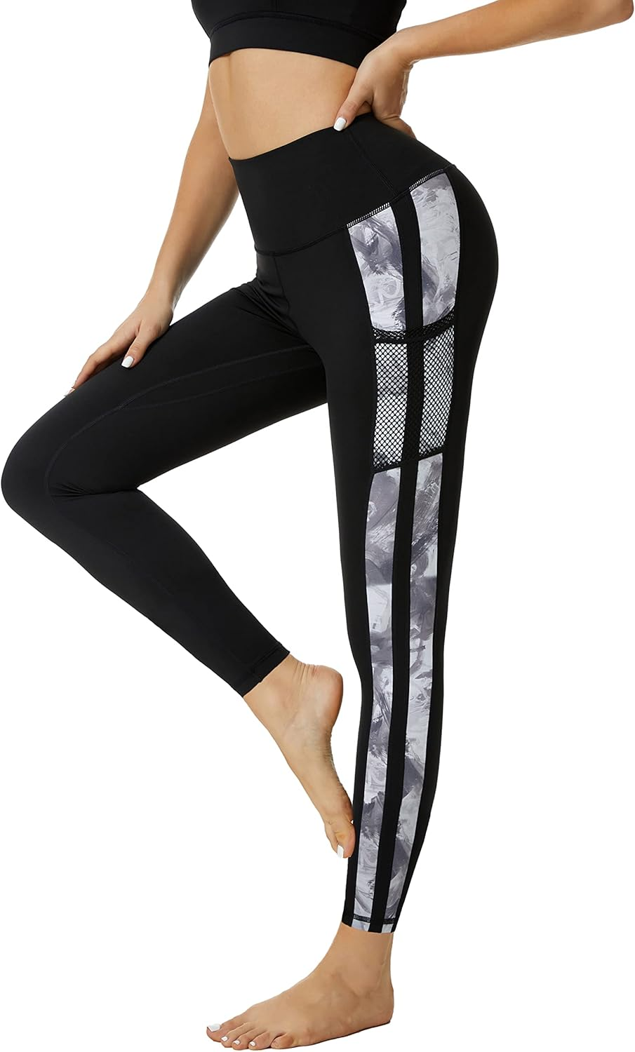 Buepeara Anti-Cellulite Women'S Sports Trousers with Pockets, High Waist Opaque Sports Leggings for Sports and Everyday Use image number 4