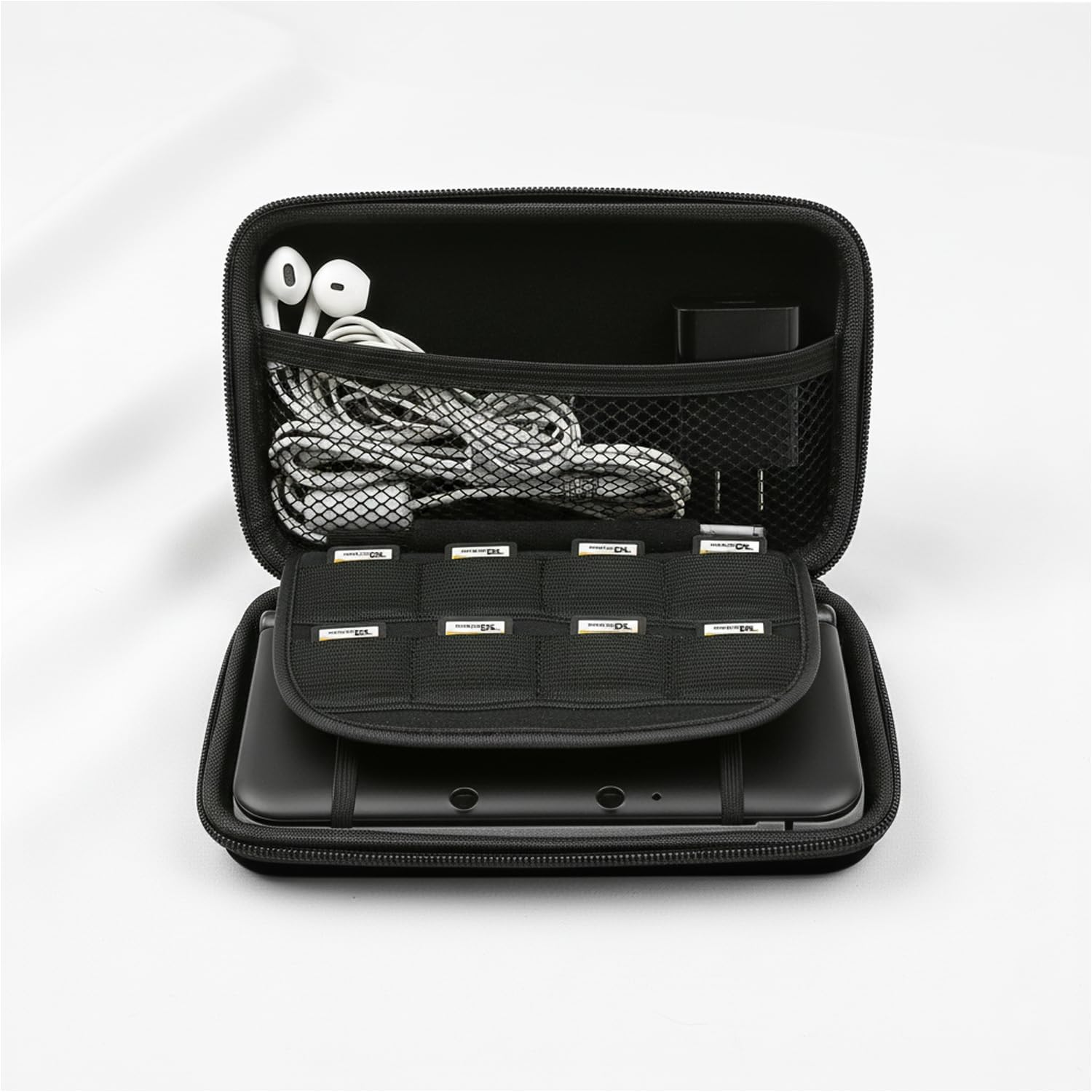 EVA Waterproof Hard Shell Protective Case, Compatible with Nintendo 3DS XL and 2DS XL, CEW 3DS, 3DS, 3DS LL, Dsi, DS Lite, Protective Travel Portable Bag with Detachable Wristband(Black) - Fengea image number 4