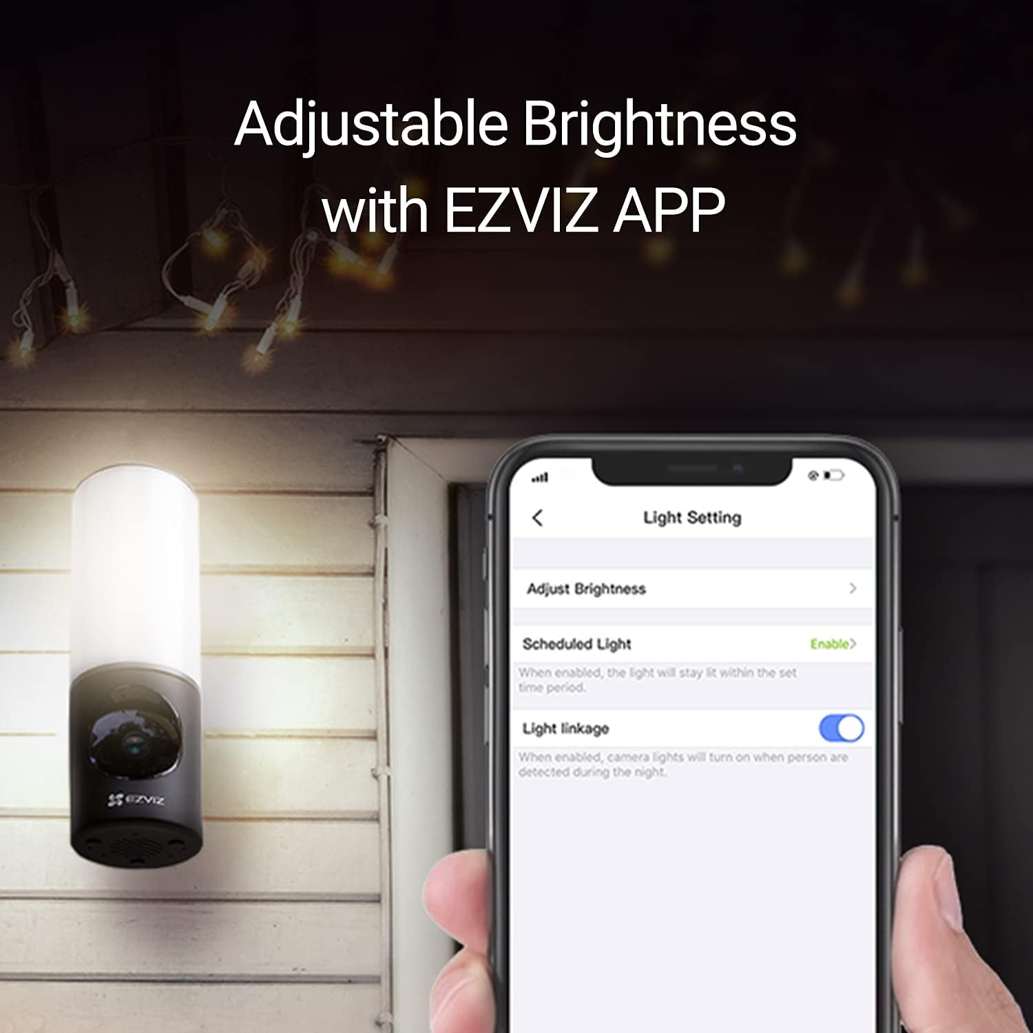 EZVIZ Security Floodlight Camera, 2K+ Outdoor Wifi Security Lights, Color Night Vision, 2-Way Audio, AI Human Detection, APP Control, Built-In 32Gb/Cloud Storage, Waterproof, Works with Alexa LC3 4MP image number 1