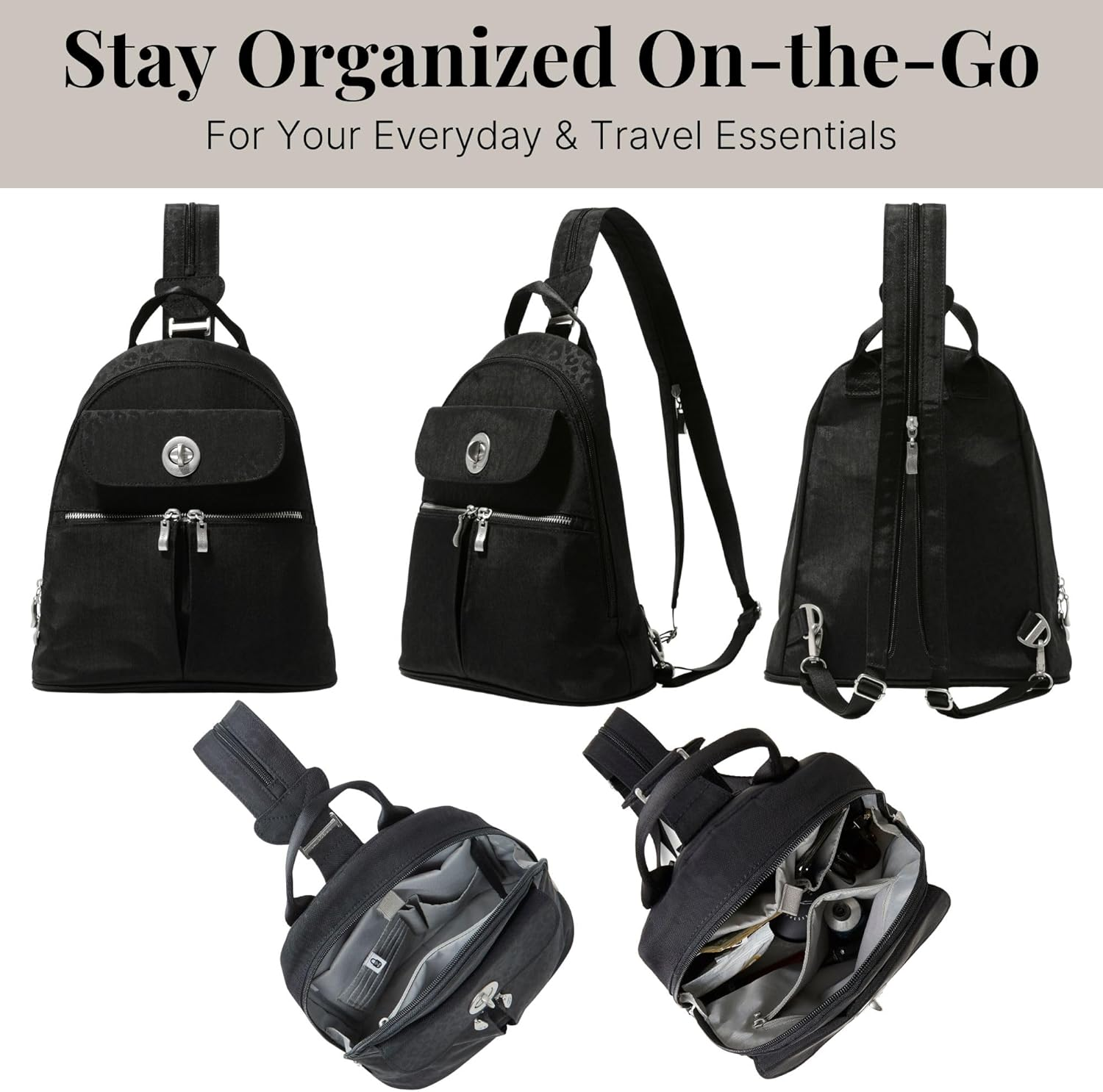 Baggallini Women'S Naples Convertible Backpack image number 3