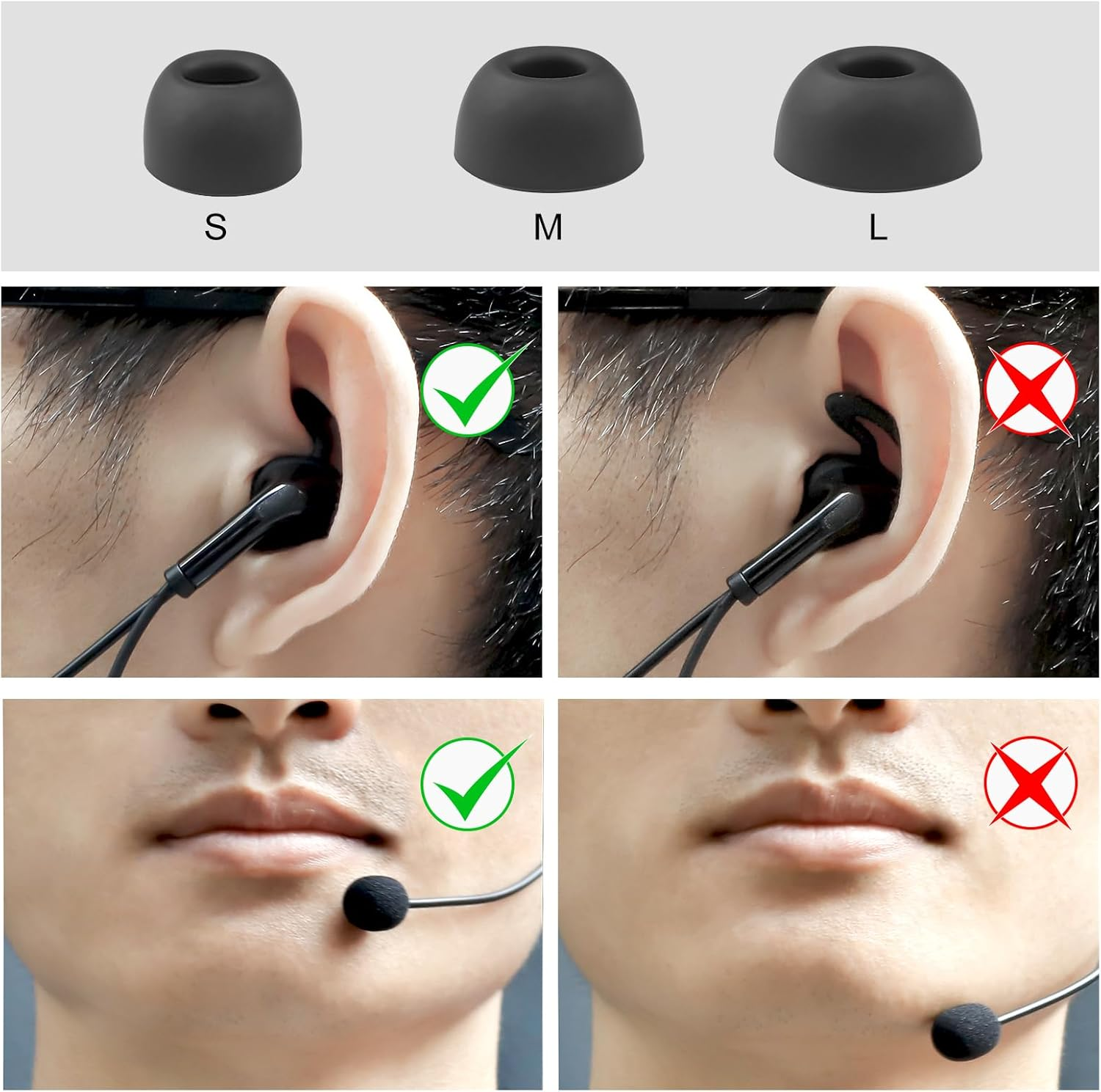 EJEAS Football Referee In-Ear Headphones Type C for V6C/V4C plus Referee Intercom (Left Ear) image number 1