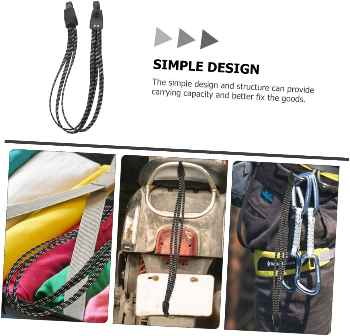 COOLHIYA 2Pcs Luggage Strap Lashing for Suitcases Stretchy Camping Luggage Packing Straps Wear-Resistant image number 4