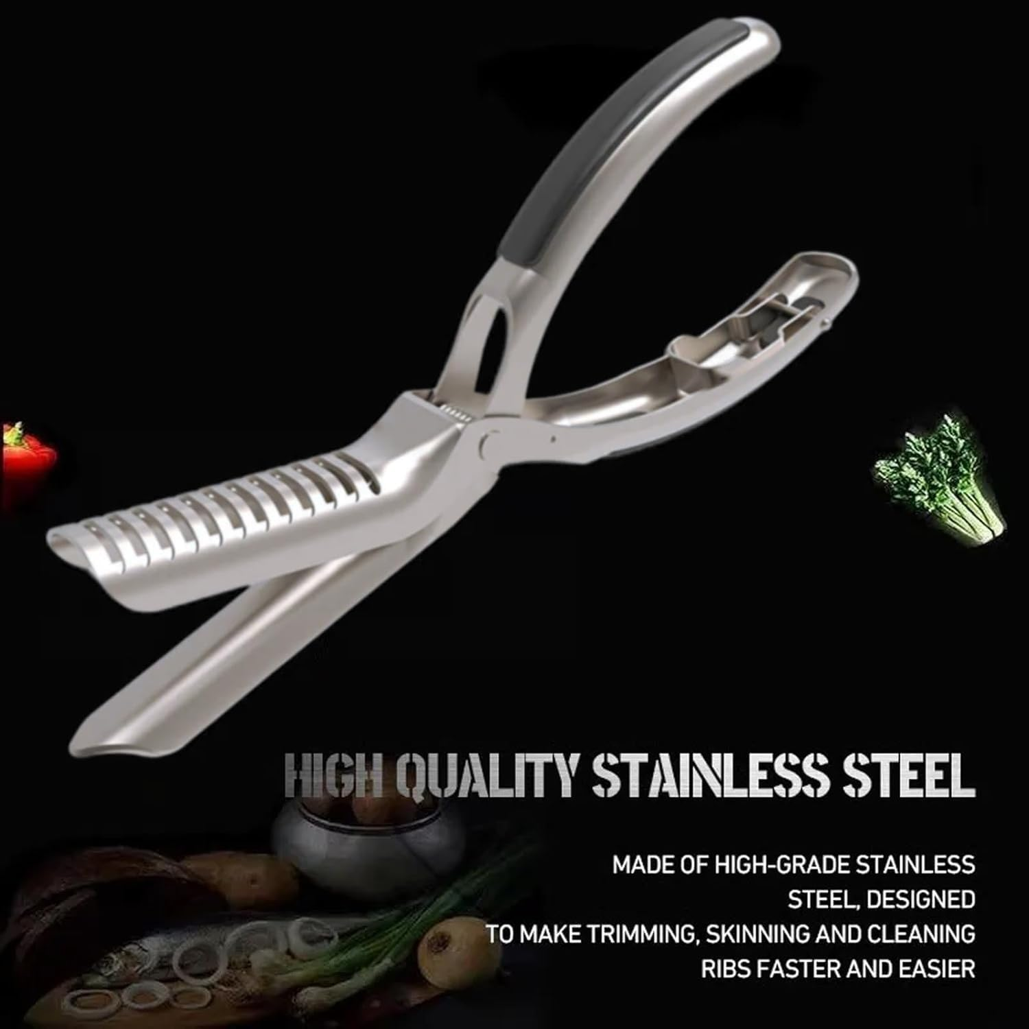 Rib Prep Pro, BBQ Rib Skinner, Rib Membrane Remover Stainless Steel Tool, Kitchen Grill Gadget for Rib Prep, with Arc Clamp & Non-Slip Grip, for Bar-B-Q Enthusiast, Chef, Easy Membrane Removal (1Pc) - 2Pcs image number 6