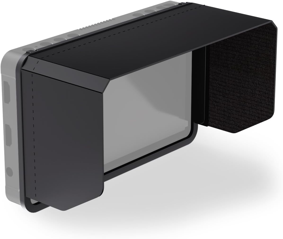 NEEWER Monitor Sunshade Hood for NEEWER F700 Camera Field Monitor, Three Sided Sun Hood & Formfitting Frame, Easy Button Access, Hook & Hook Attached, MA007 image number 4