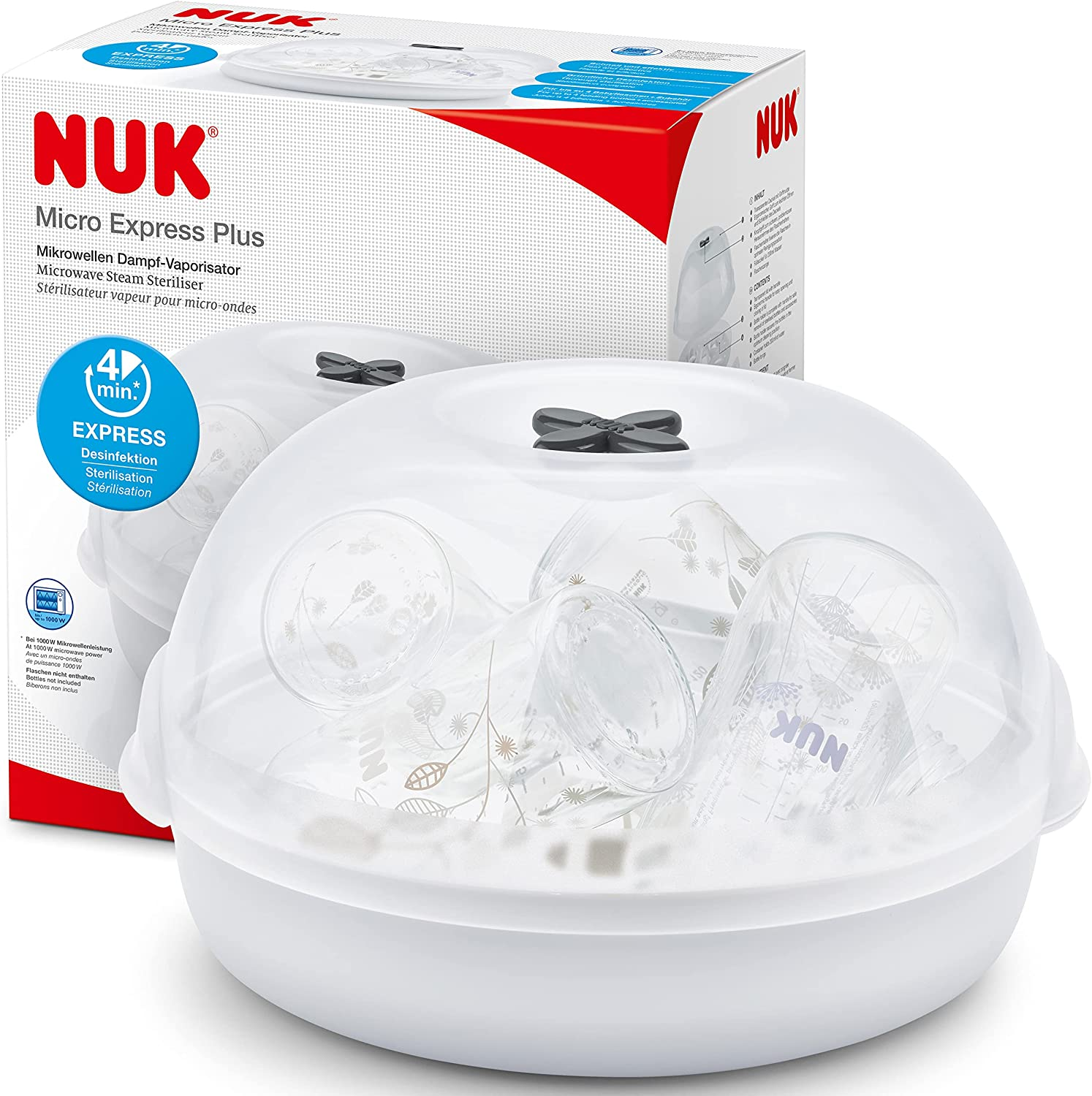 NUK Microwave Steam Steriliser, White, 0 Months and Above image number 5