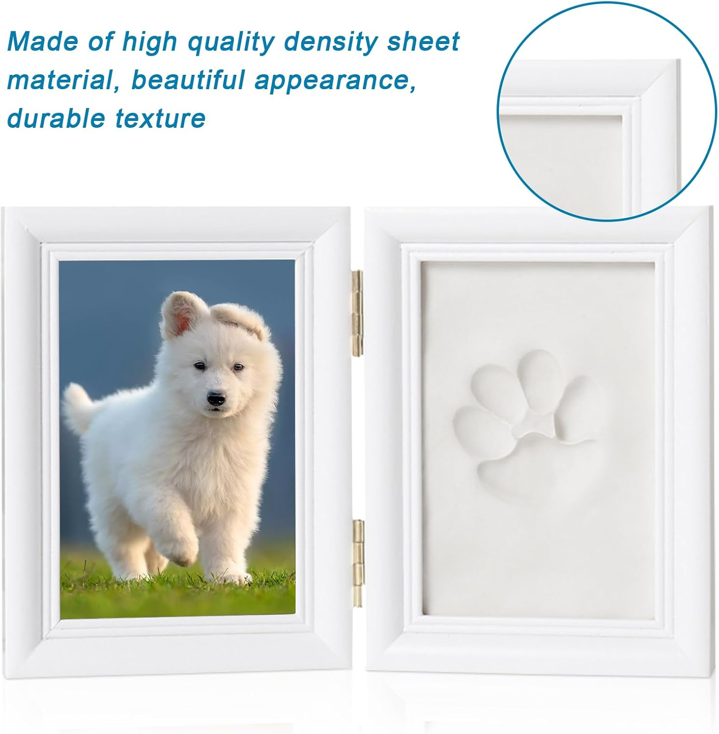 Sporgo Paw Print Set Dog Cat: 3D Picture Frame with Photo and Paw Prints, Paw Print Set with Stand, Wooden Picture Frame for Dogs or Cat Owners image number 6