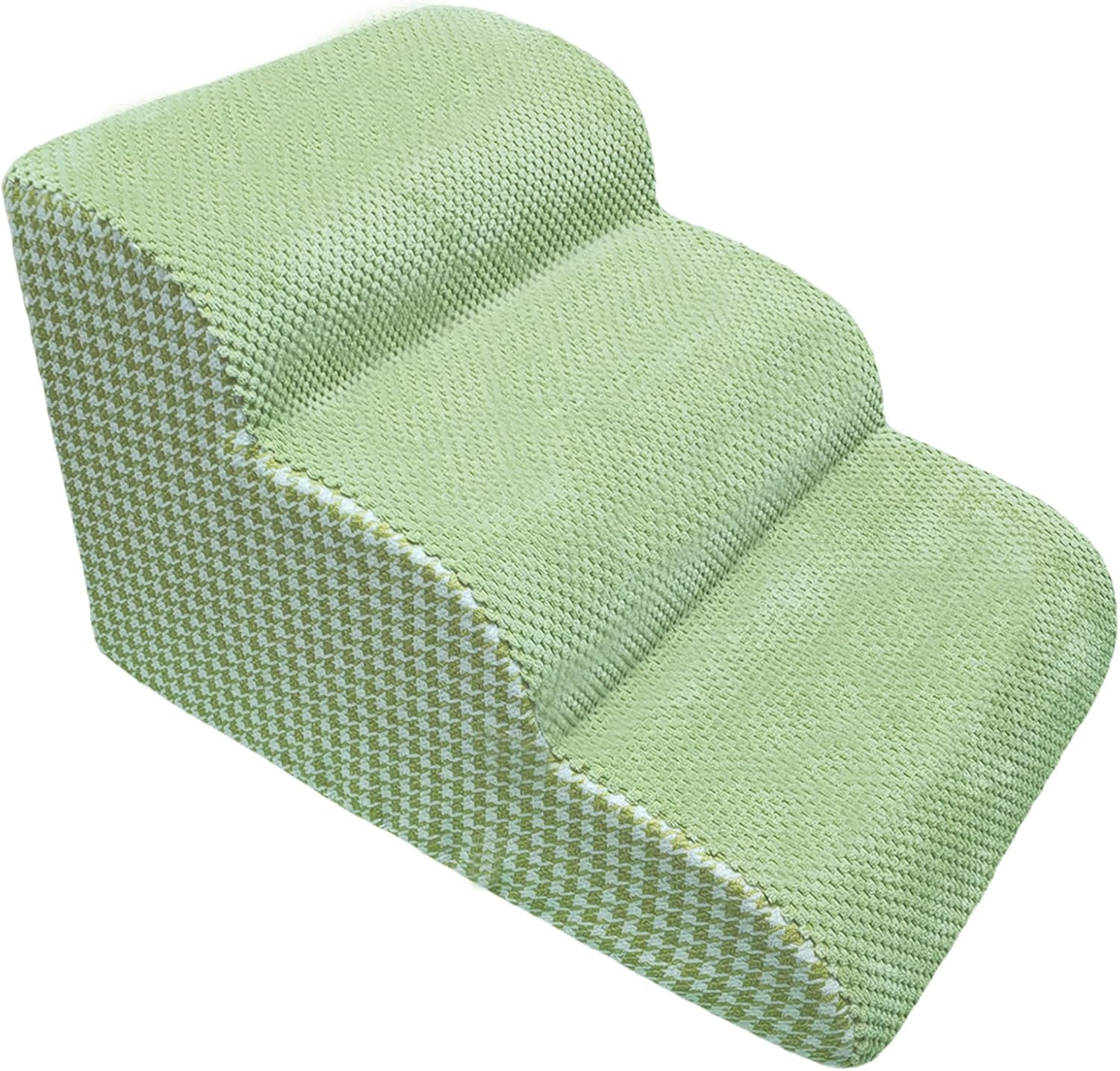 Kopmath Dog Stairs for Beds and Couches, 4-Tiers Dog Steps, Sturdy and Stable, Strong-Support High Density Foam, Protect Pets Joints, Non-Slip Bottom Design,18.1" H