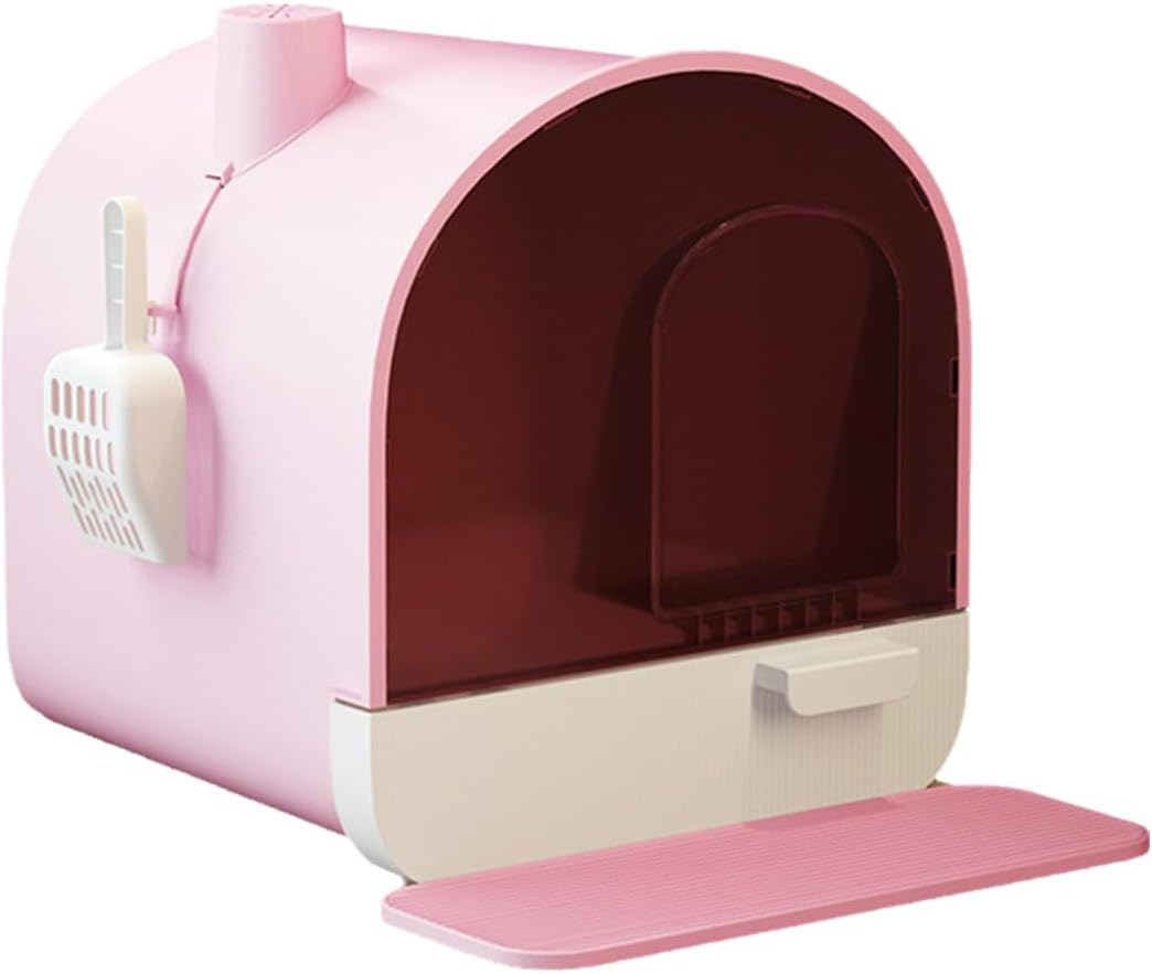 AIMALL Enclosed Cat Litter Box, Large Drawer Type with Activated Carbon Filter, Double Anti-Tracking