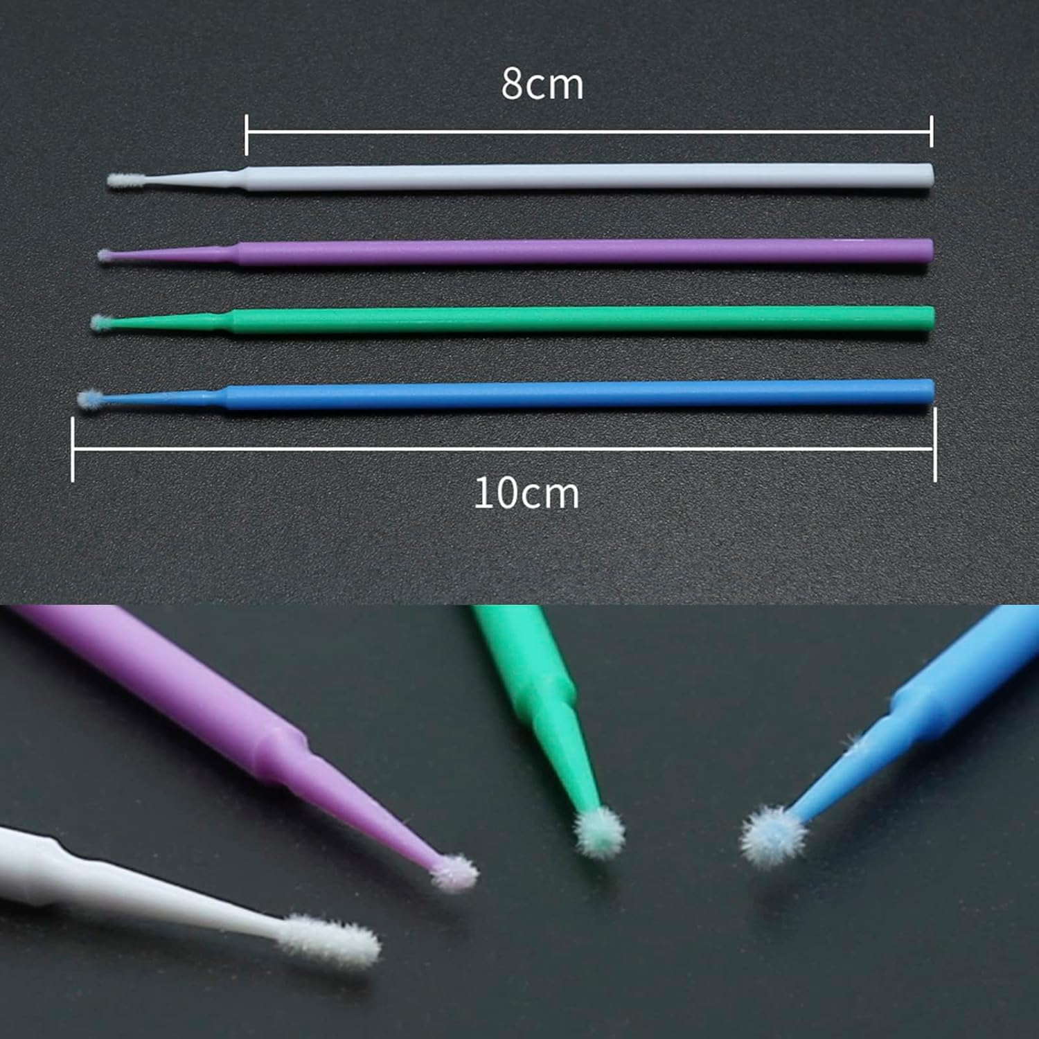 UOIENRT Touch up Paint Brushes, 200 Pack Disposable Micro Applicators for Automotive Paint Chip Repair (1MM, 1.3MM, 1.8MM, 2.5MM) image number 1